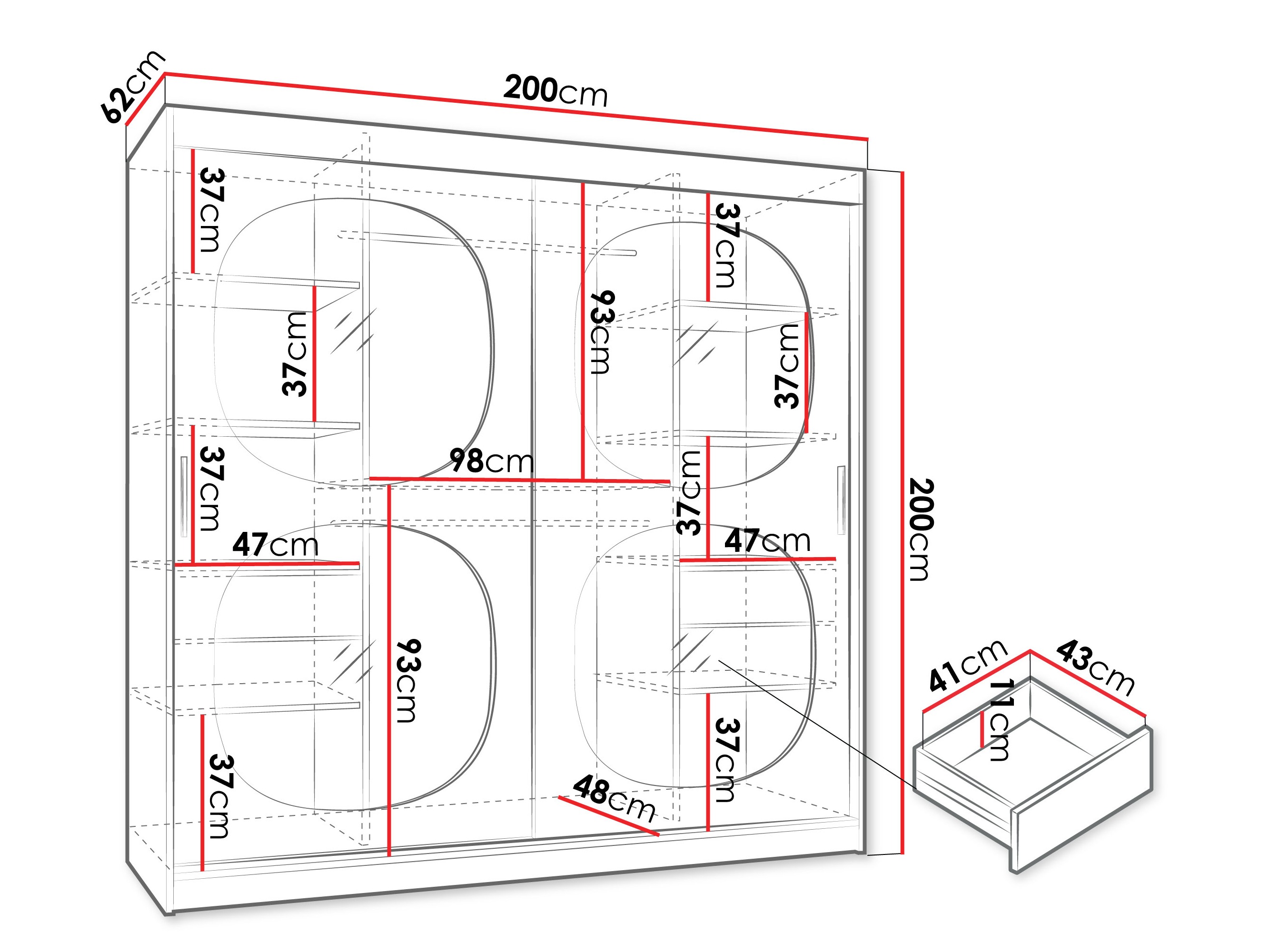 Skapis Hartford 531 (Kašmirs)