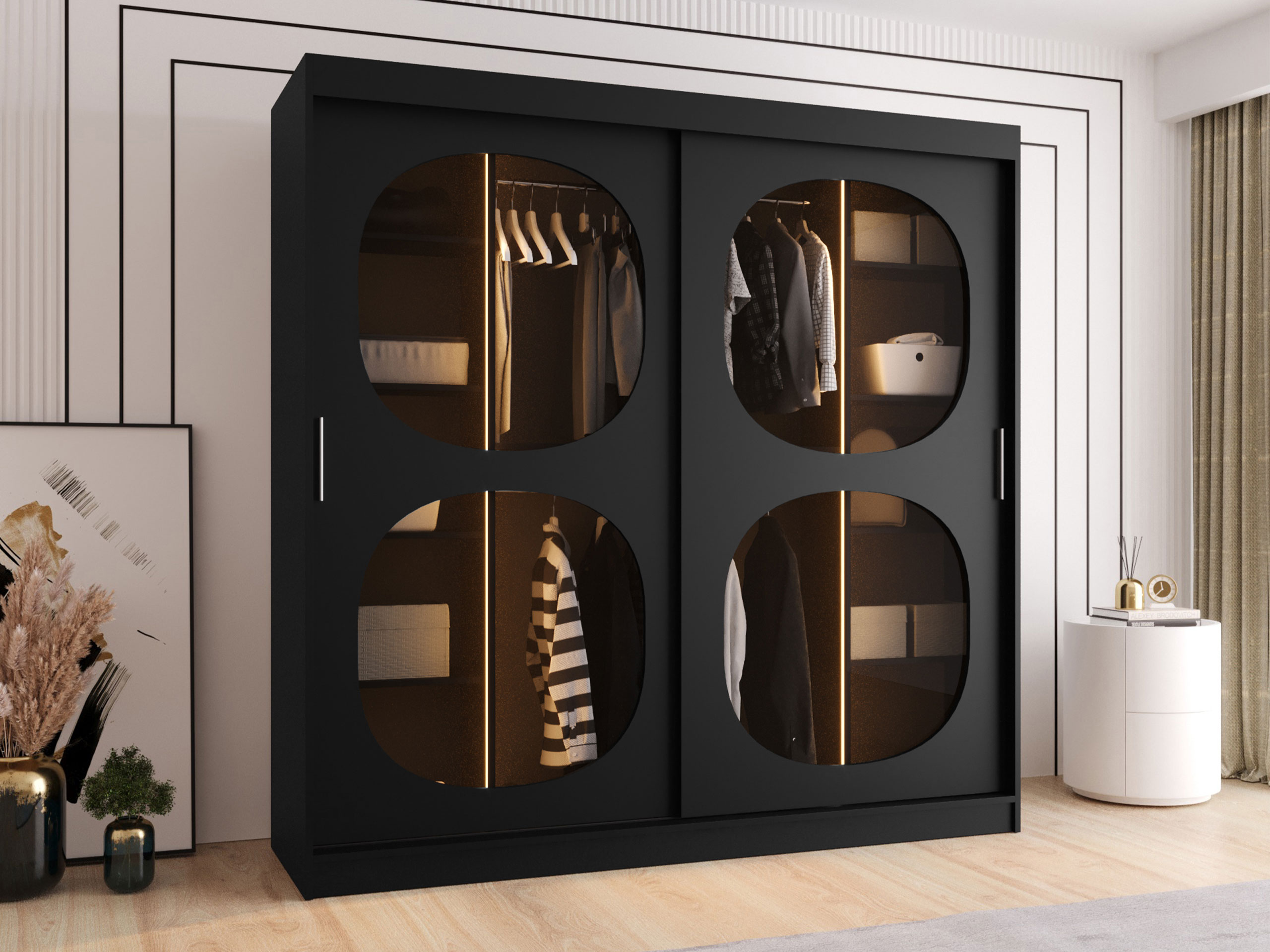 Skapis Hartford 531 (Melns)