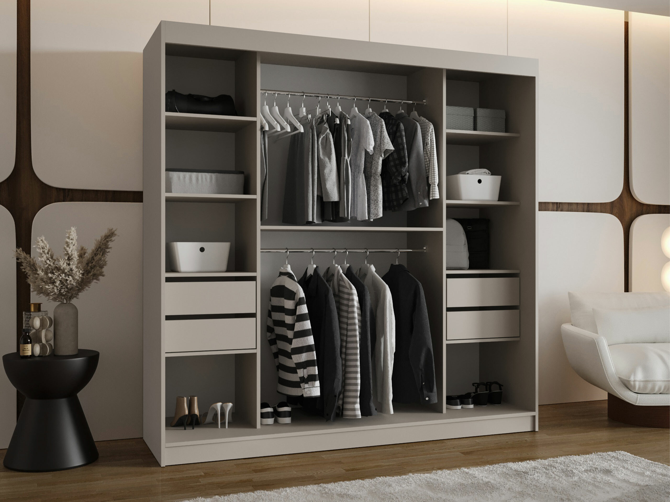 Skapis Hartford 532 (Melns)