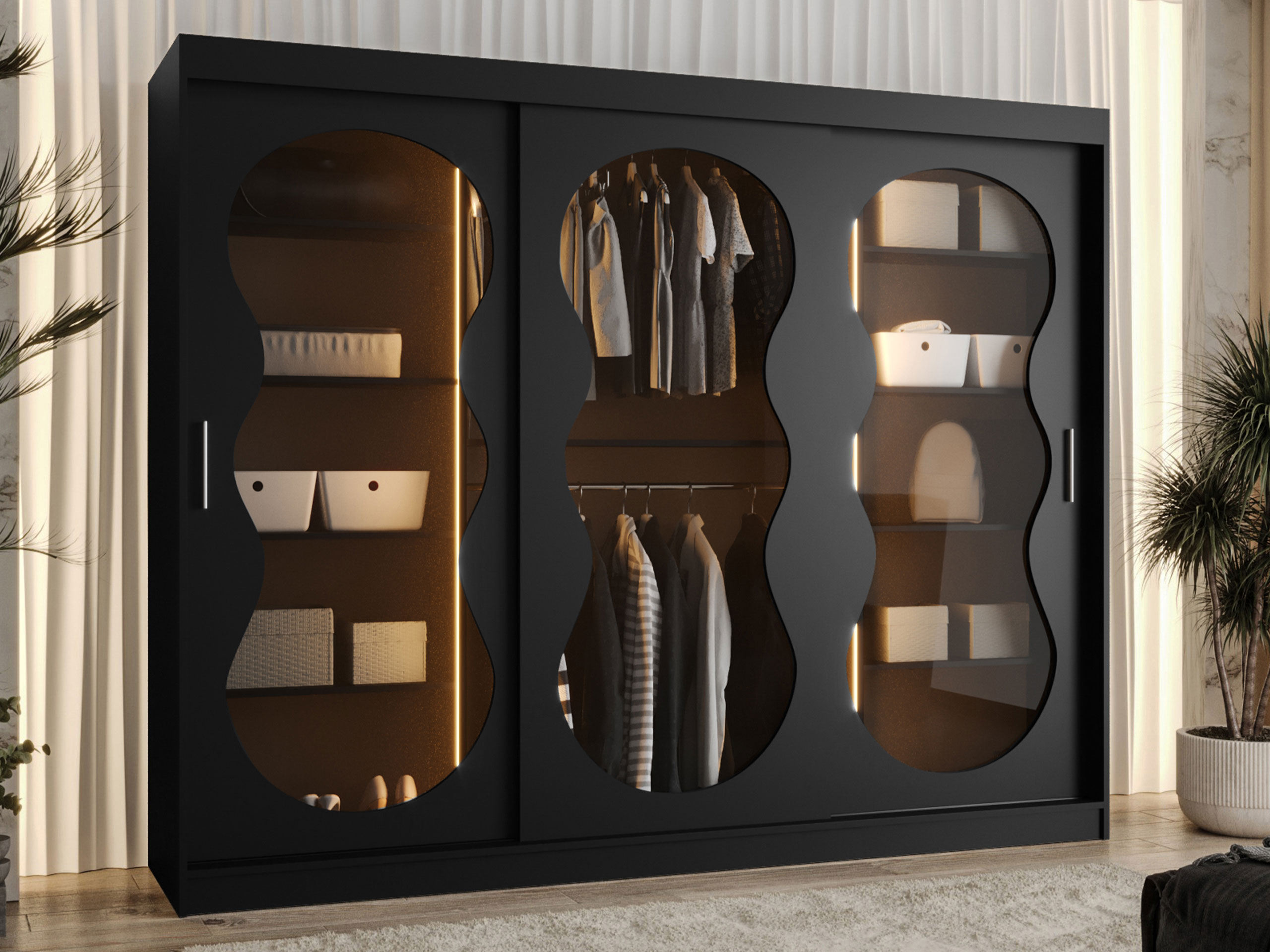 Skapis Hartford 534 (Melns)