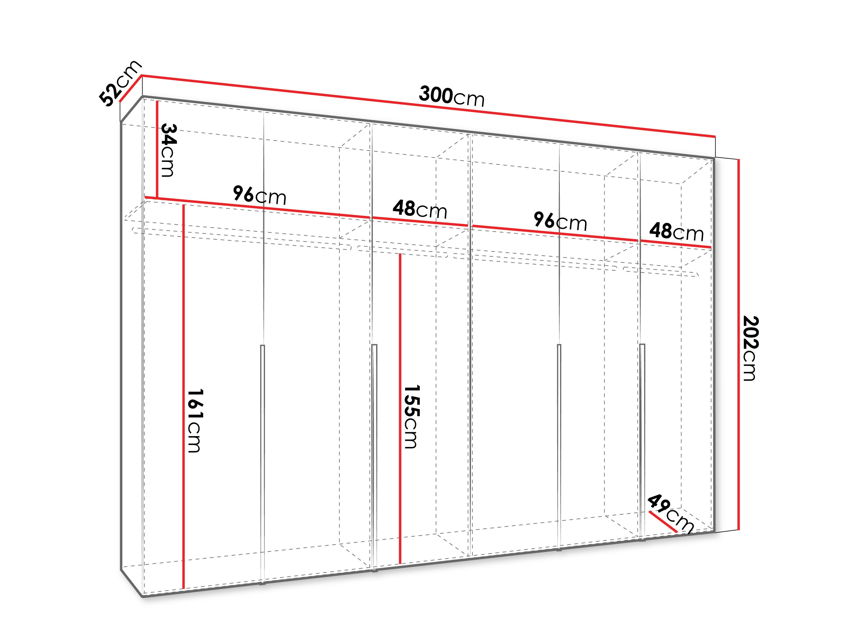 Skapis Hartford 539 (Melns)