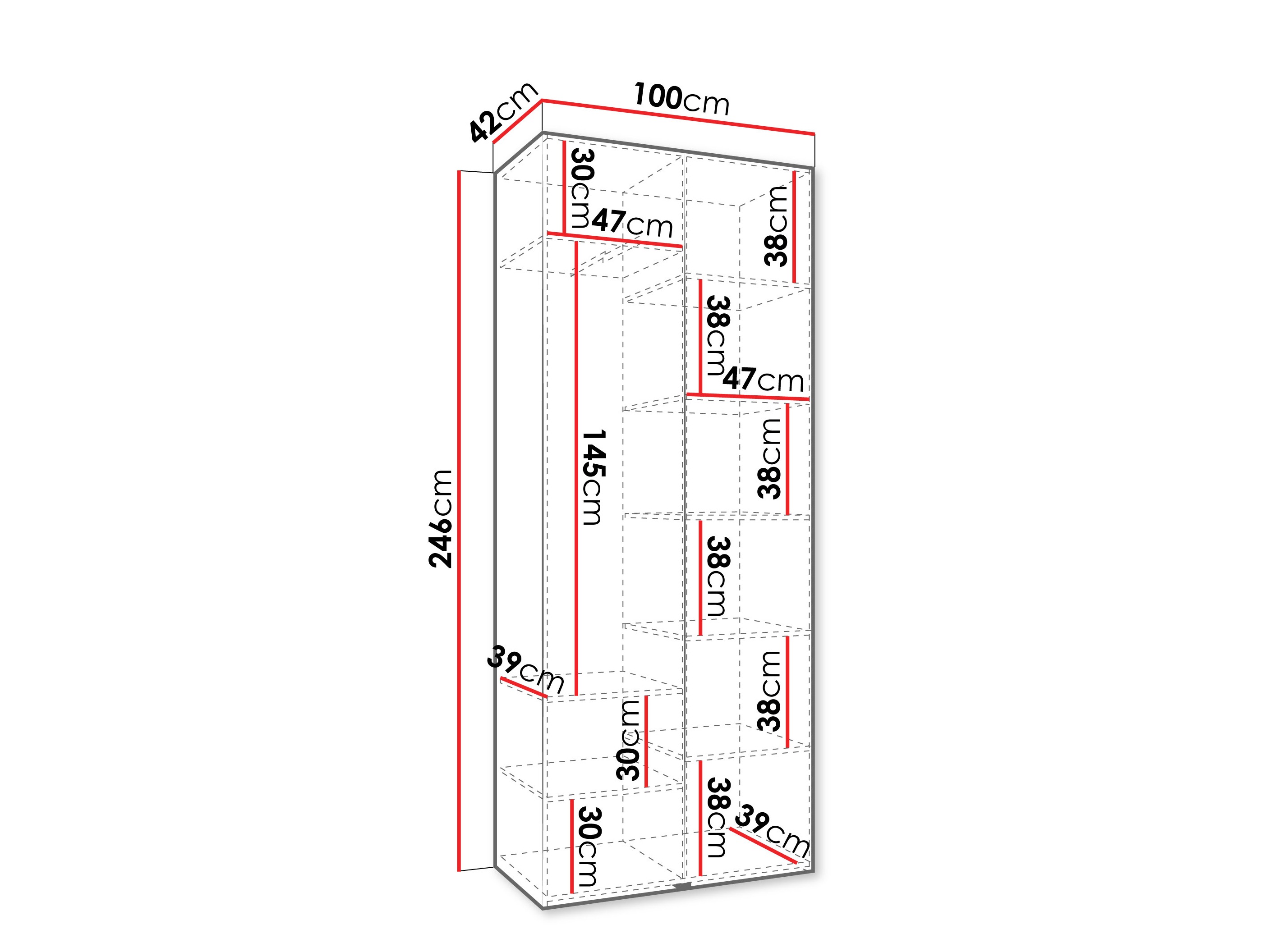 Skapis Hartford 540 (Balts)