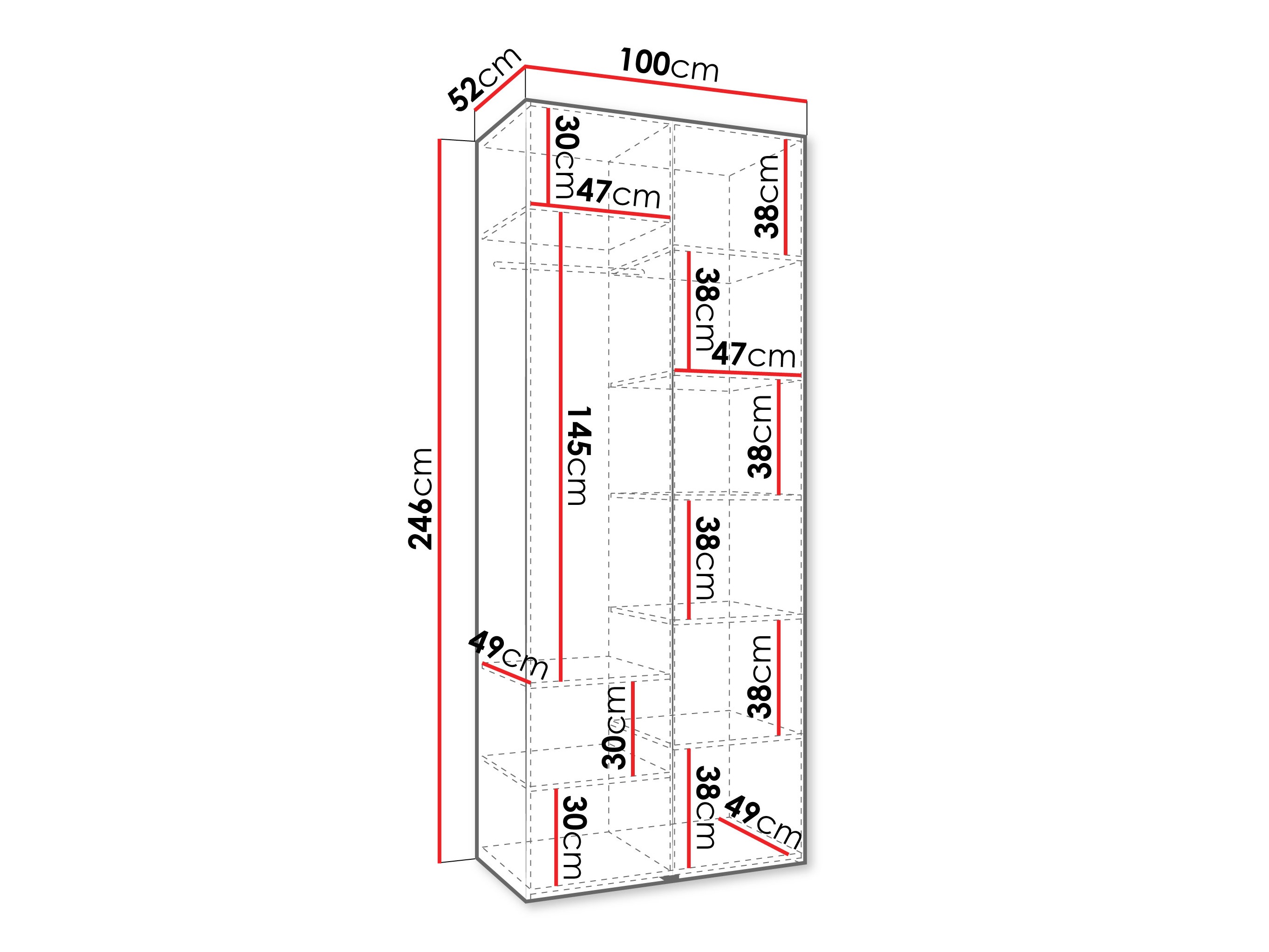 Skapis Hartford 540 (Balts)