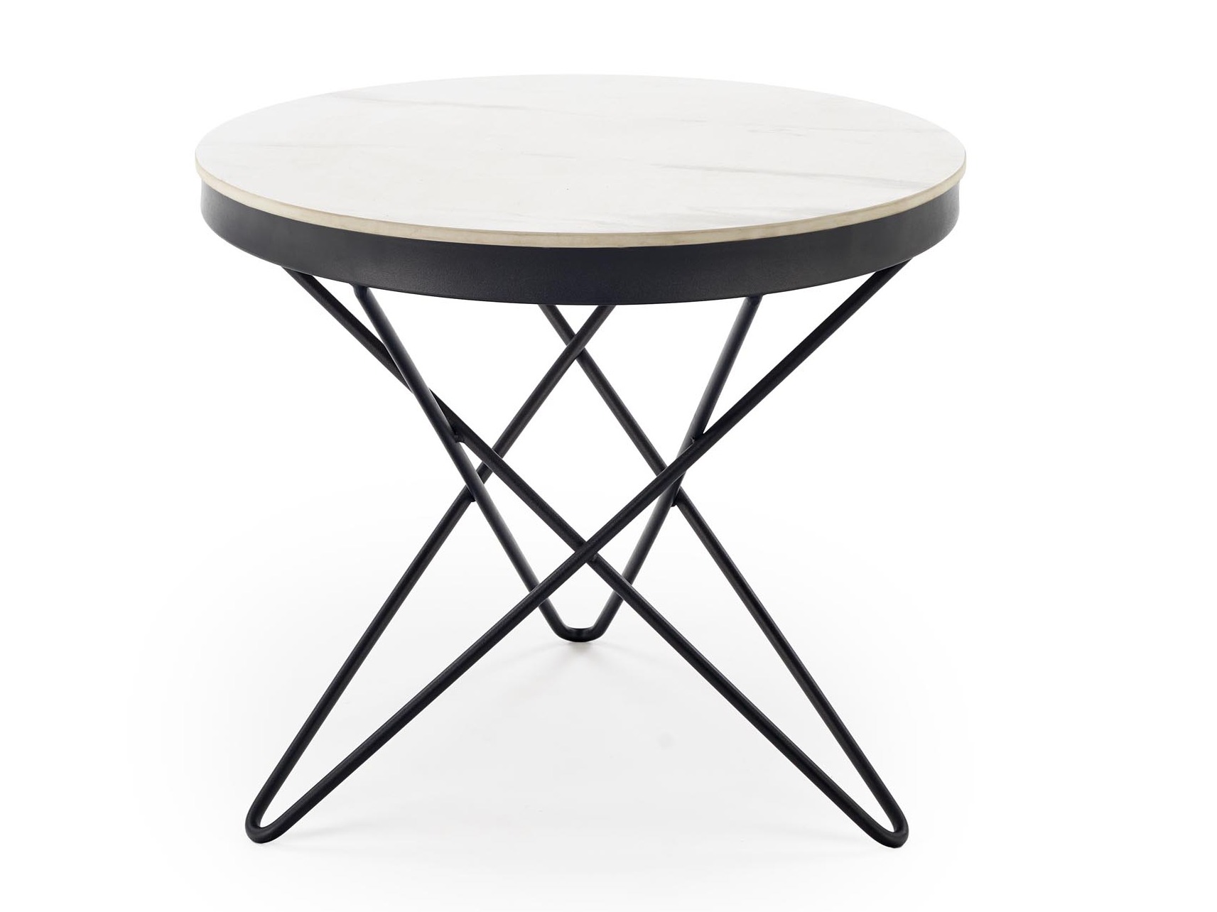 Журнальный столик Houston 2063 (Белый мрамор + Чёрный)