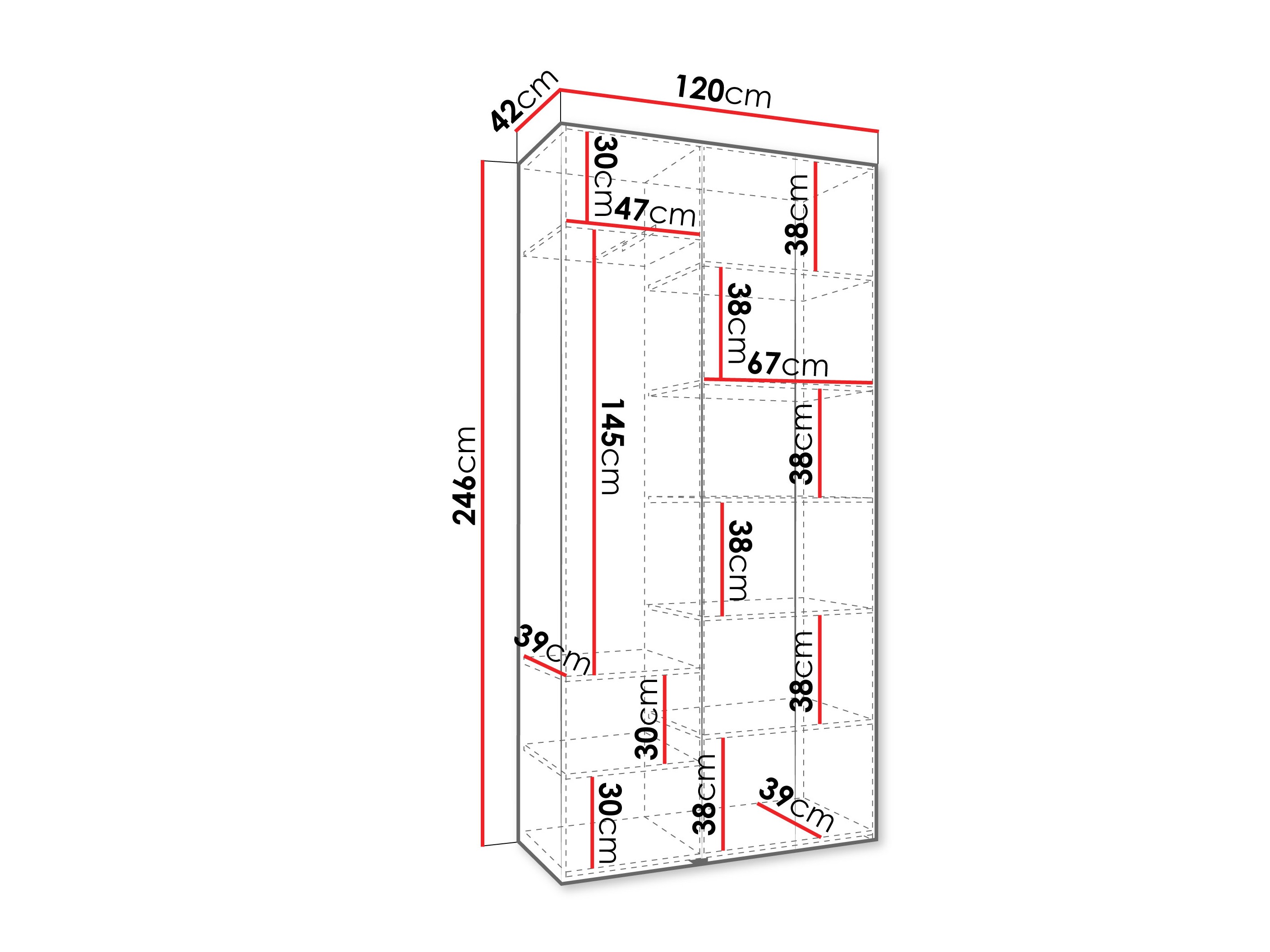 Skapis Hartford 544 (Balts)
