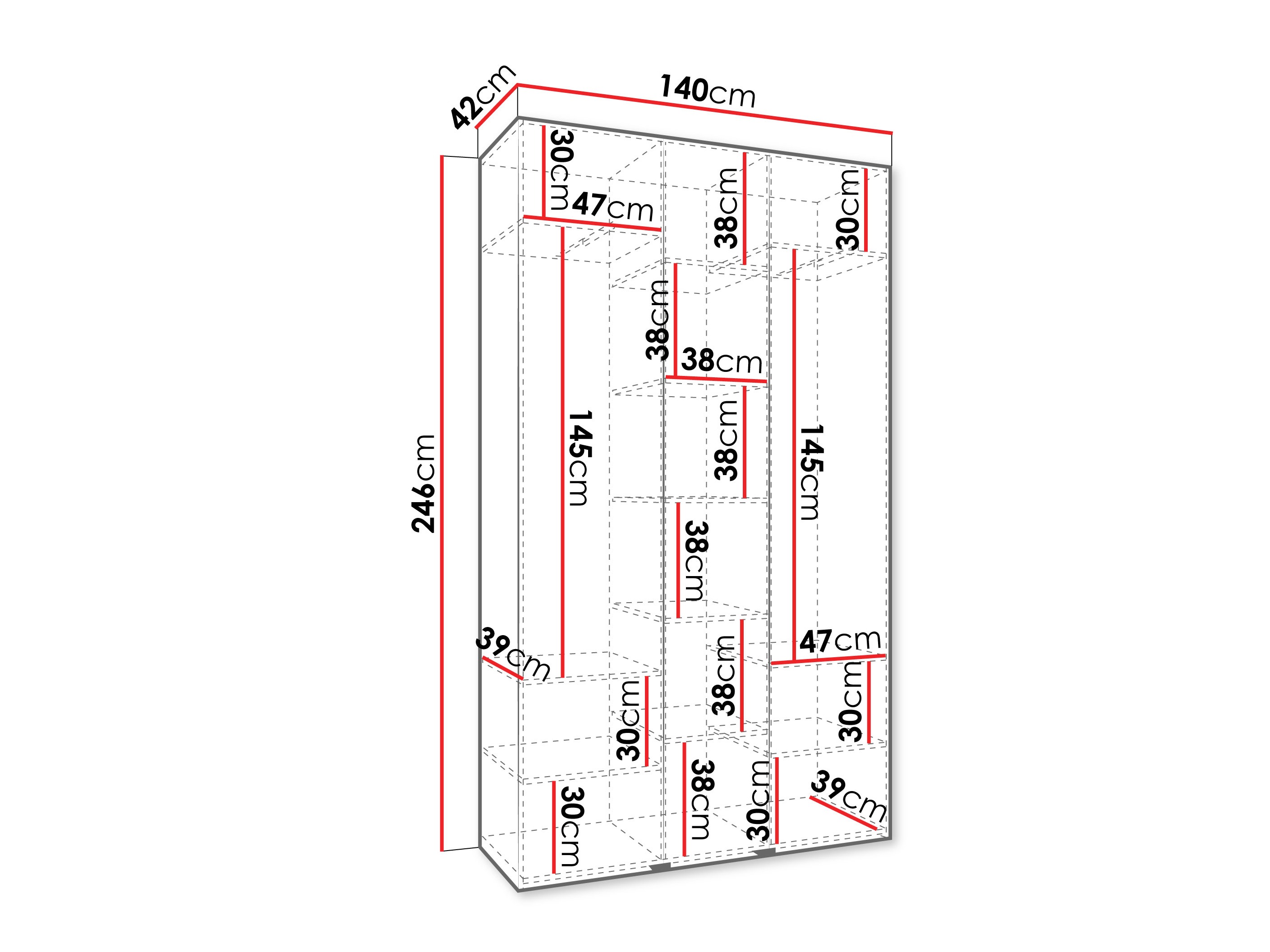 Skapis Hartford 544 (Balts)