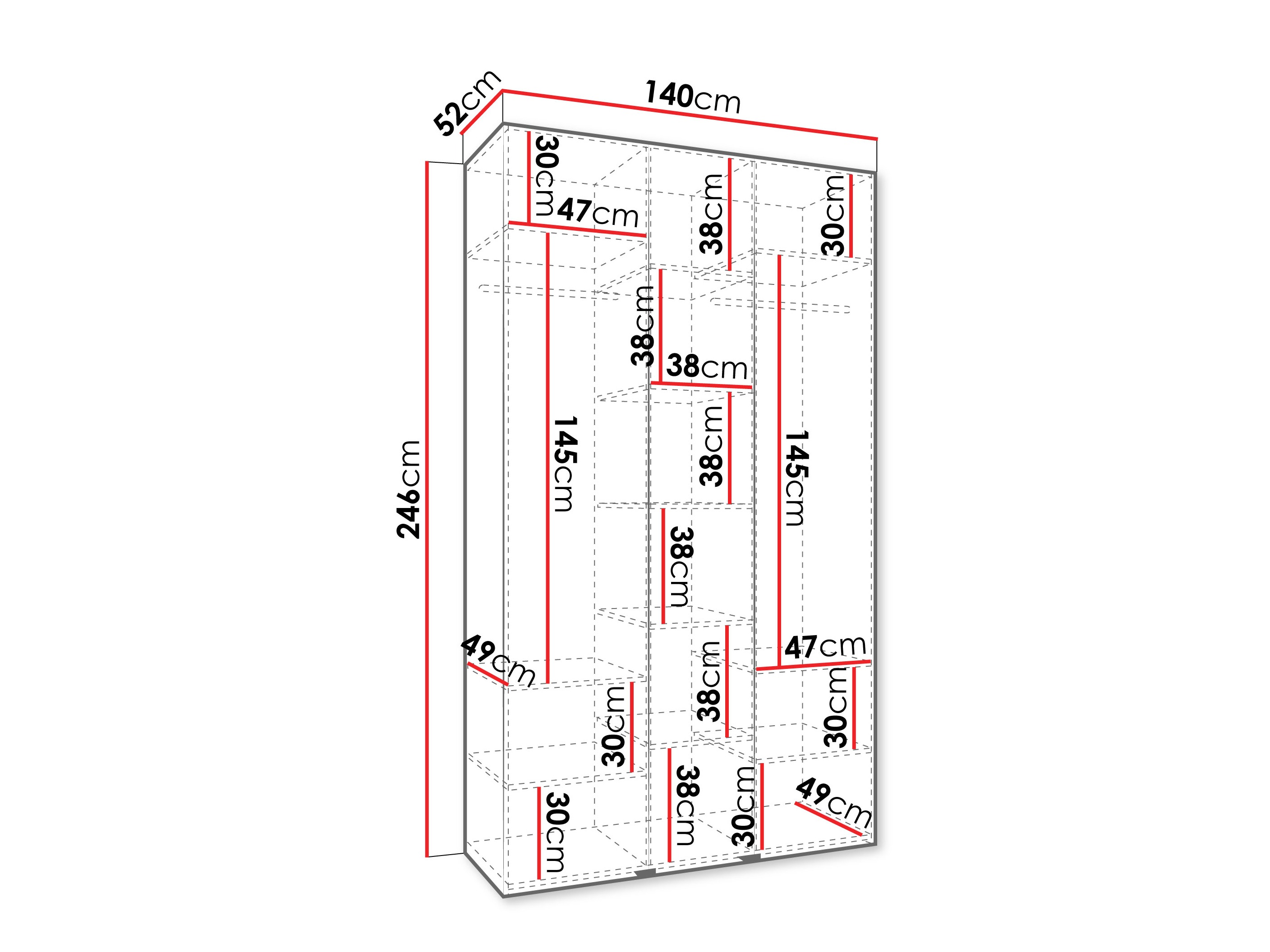 Skapis Hartford 544 (Balts)