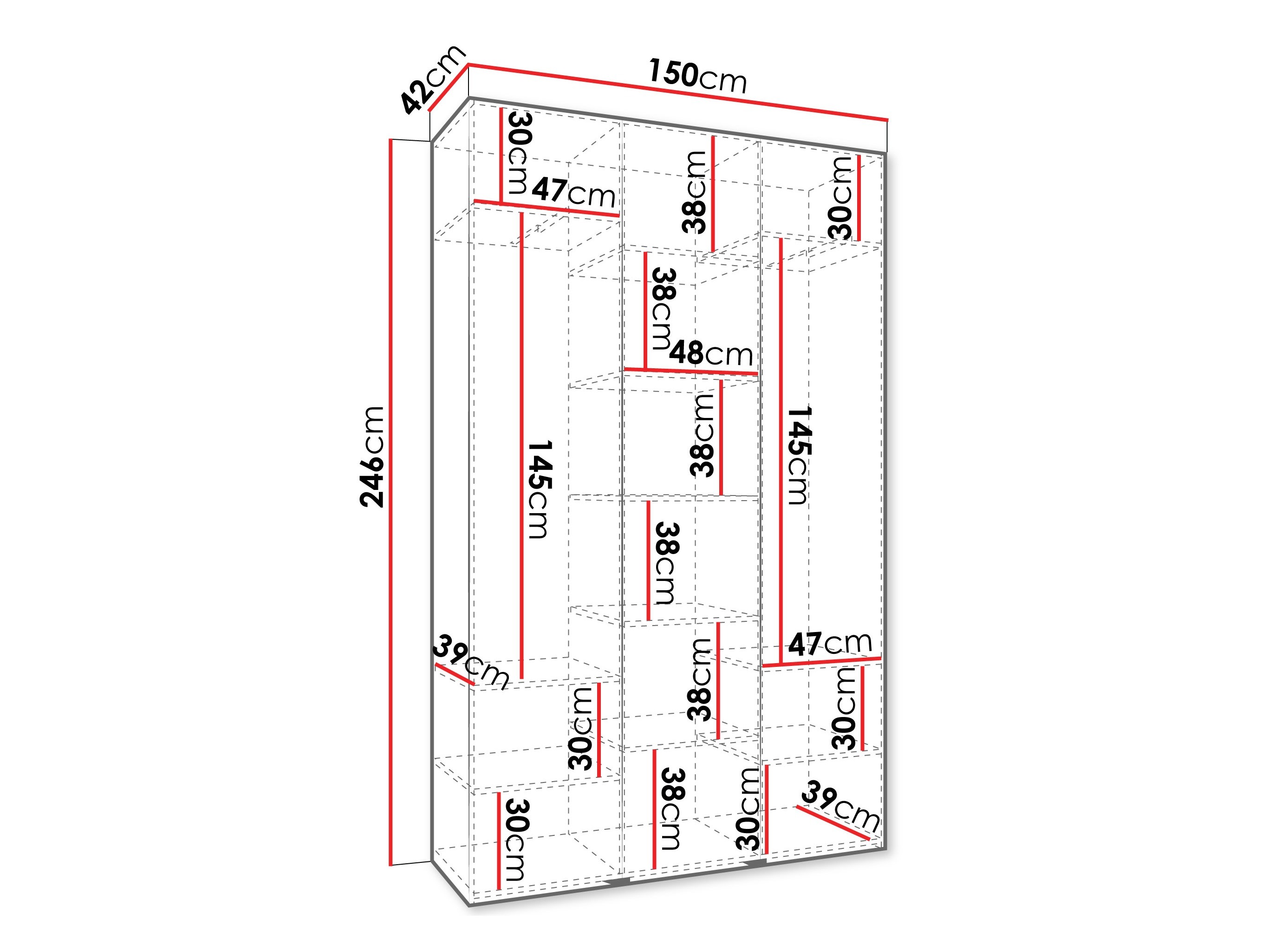 Skapis Hartford 544 (Balts)