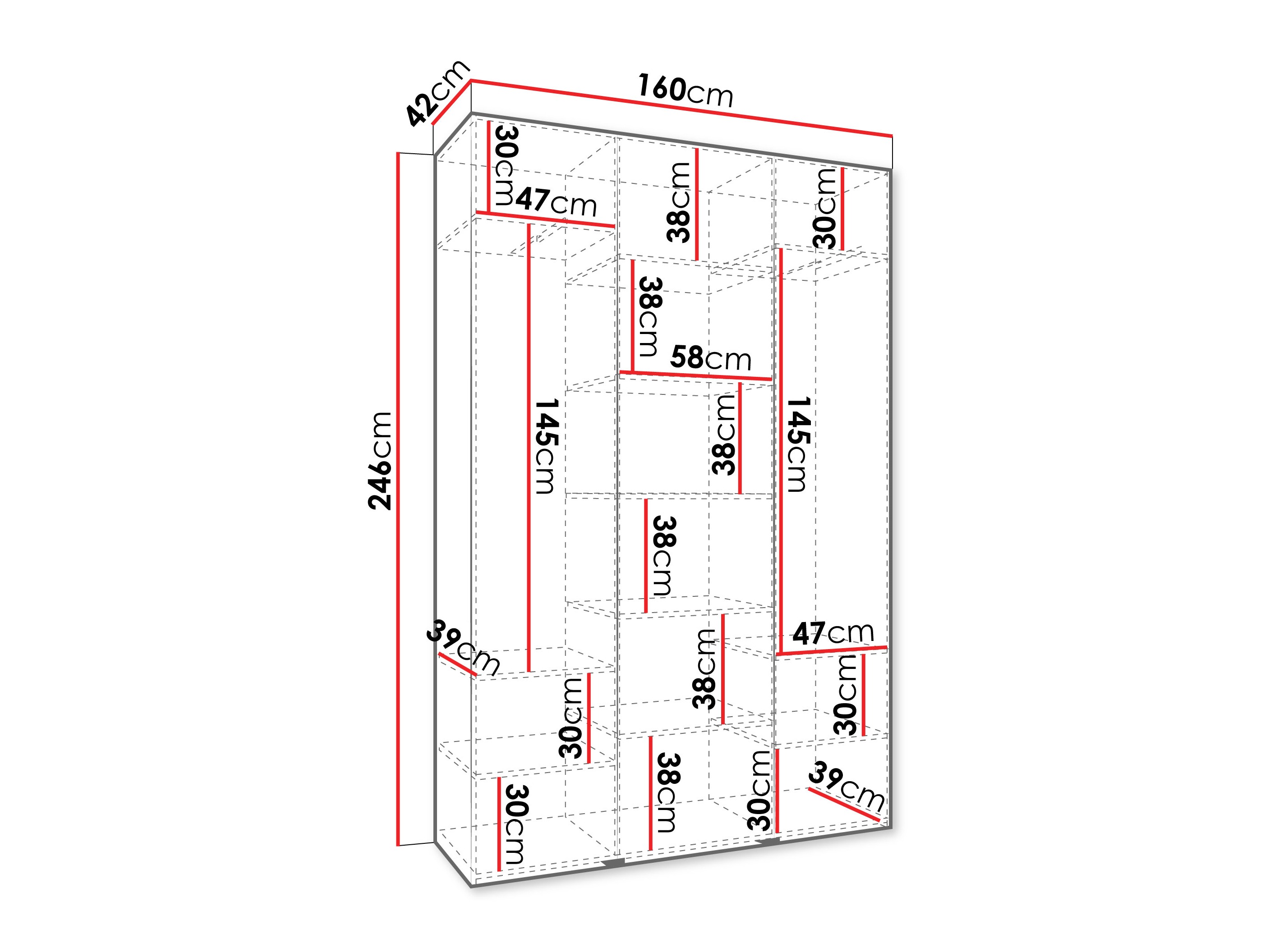 Skapis Hartford 544 (Balts)
