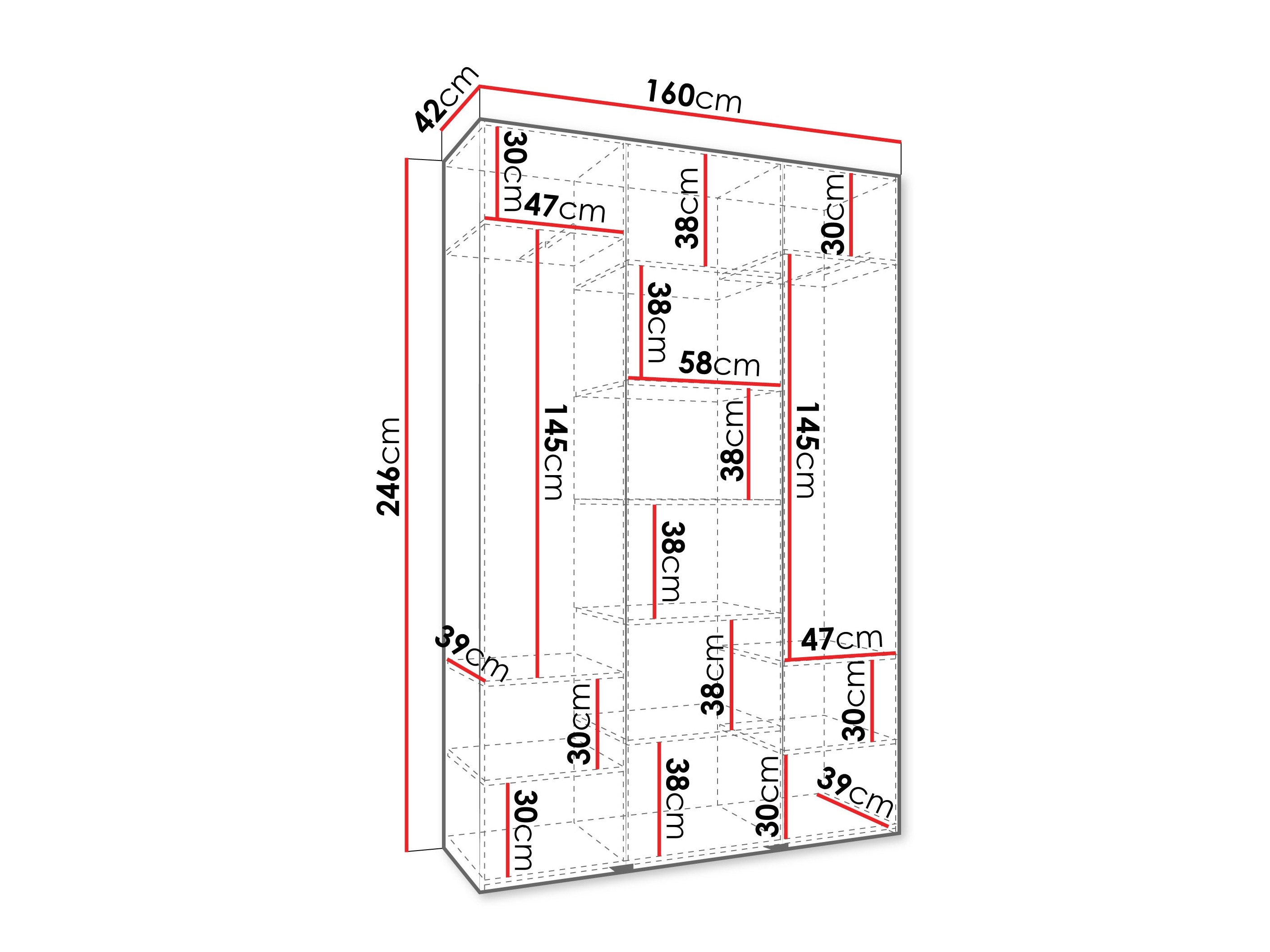 Skapis Hartford 544 (Balts)