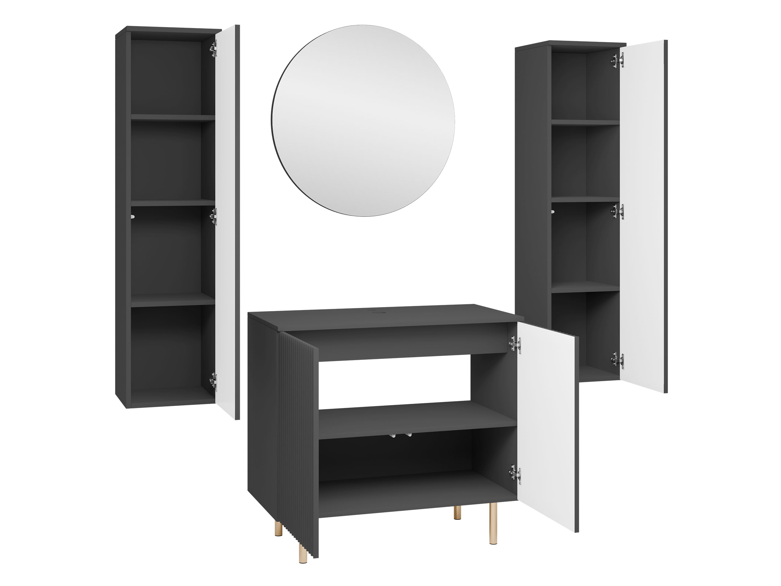 Набор для ванной комнаты Virdomi 112 (Чёрный)