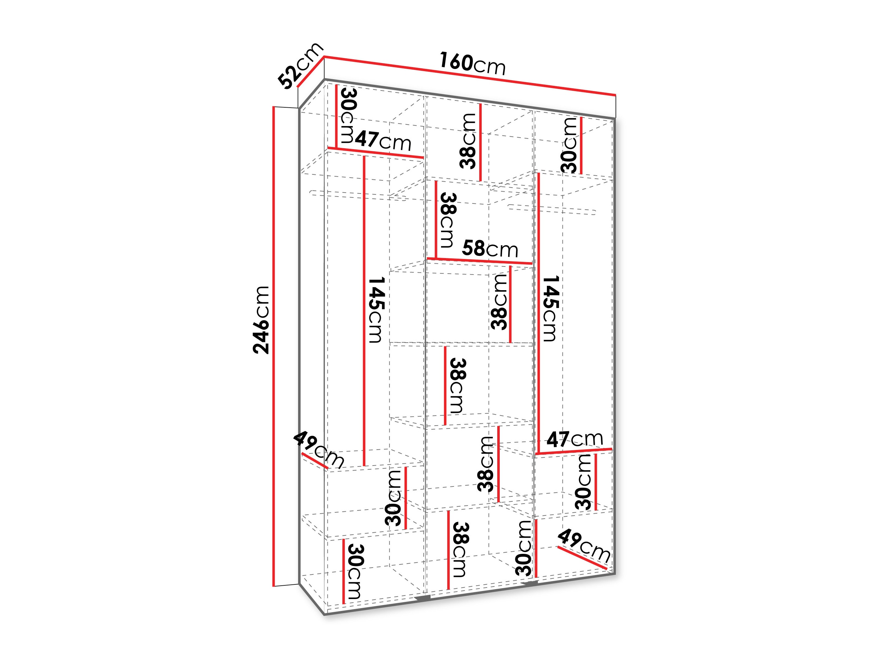 Skapis Hartford 544 (Balts)