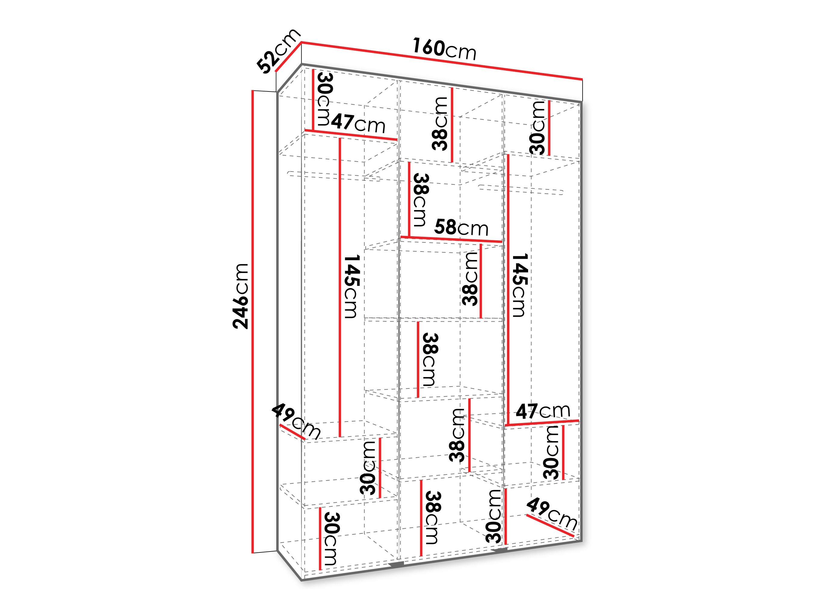 Skapis Hartford 544 (Balts)