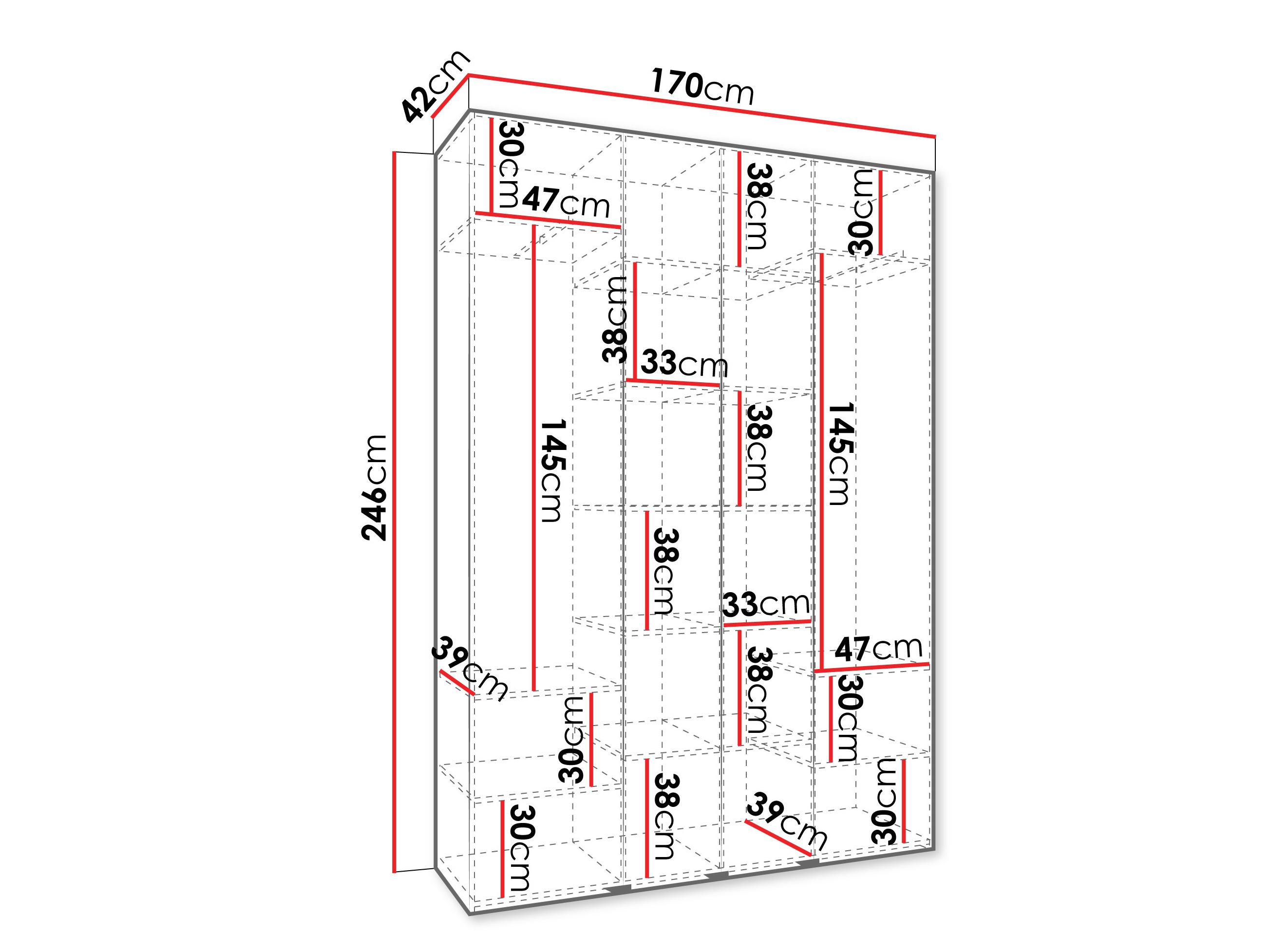 Skapis Hartford 554 (Balts)