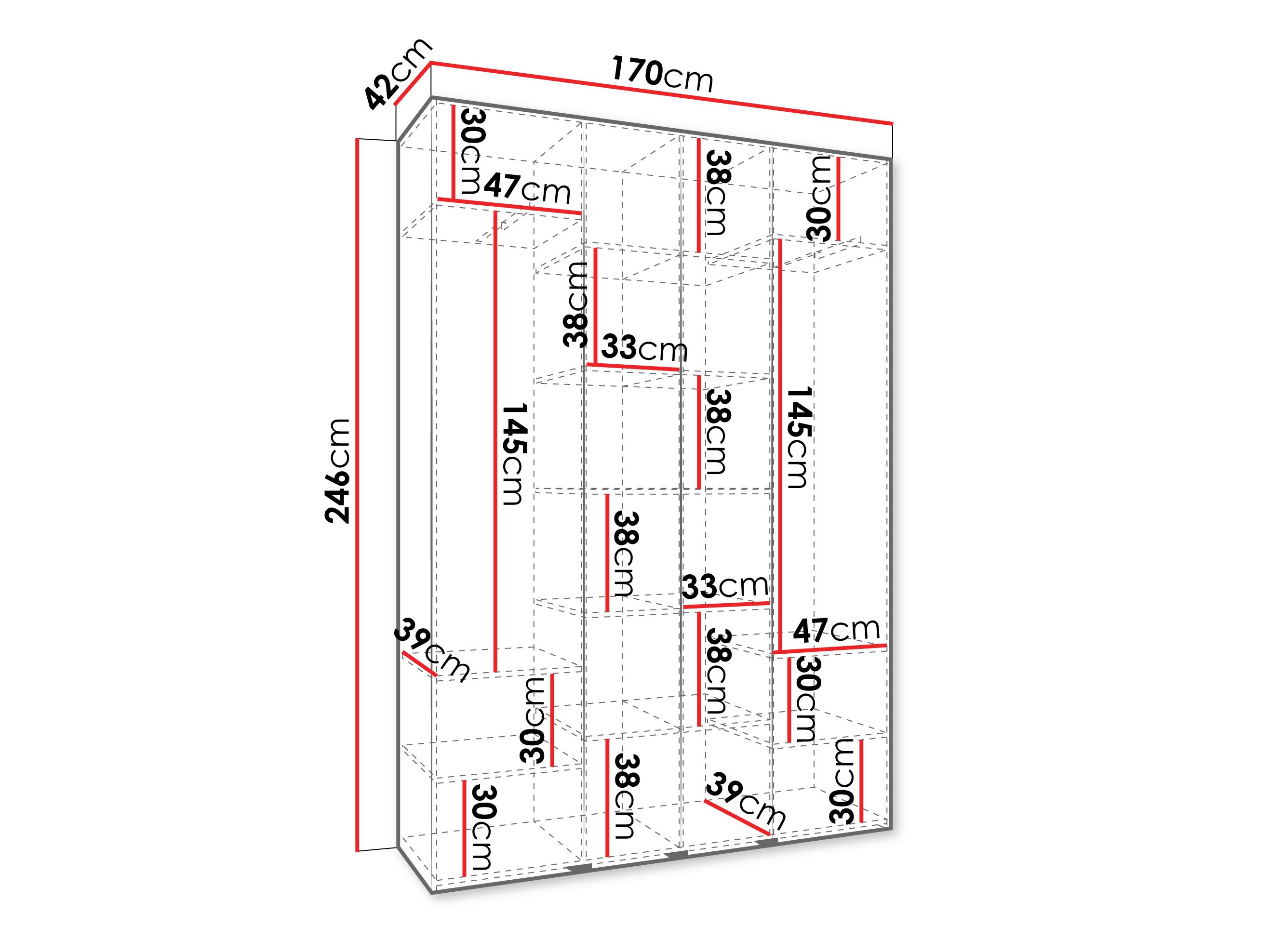 Skapis Hartford 554 (Balts)