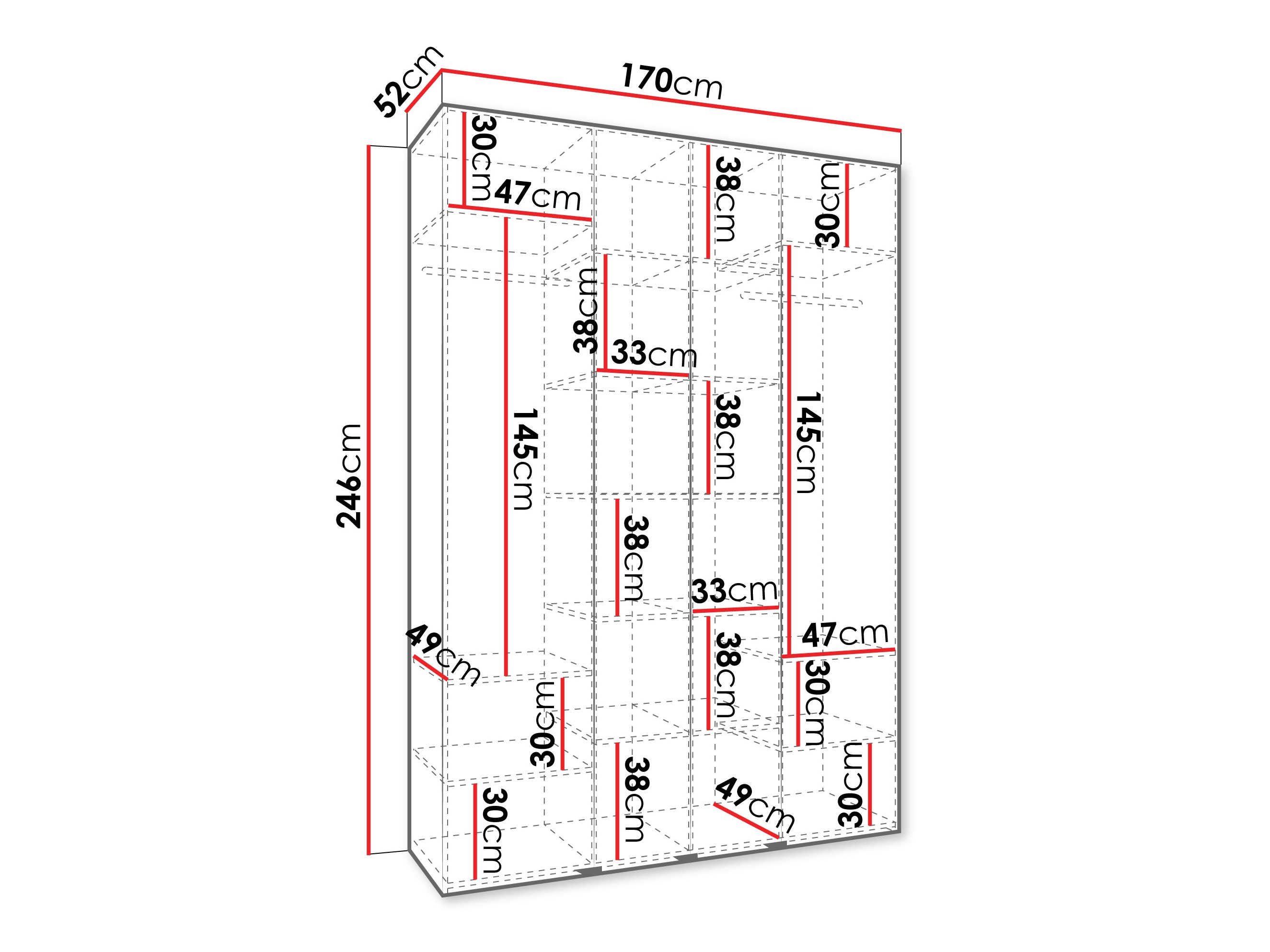 Skapis Hartford 554 (Balts)