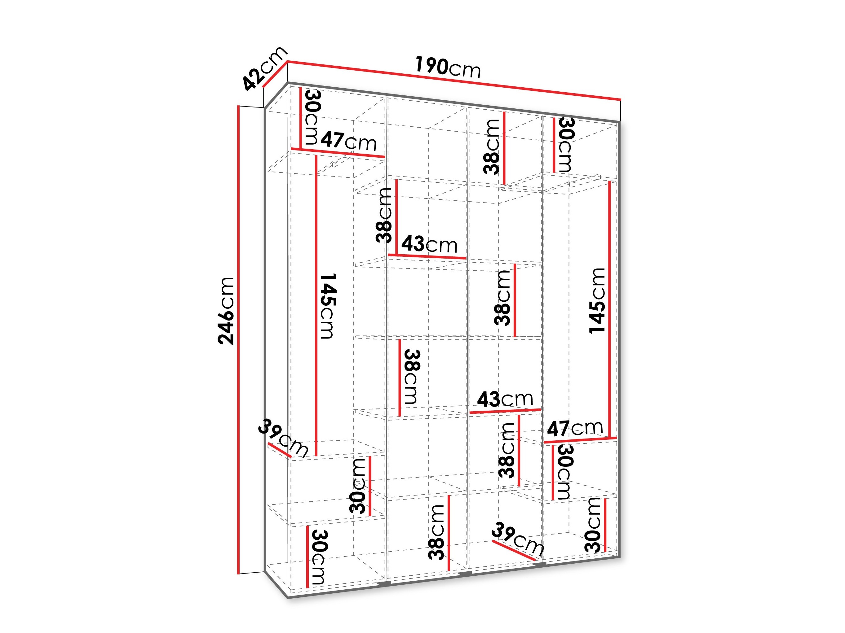 Skapis Hartford 554 (Balts)