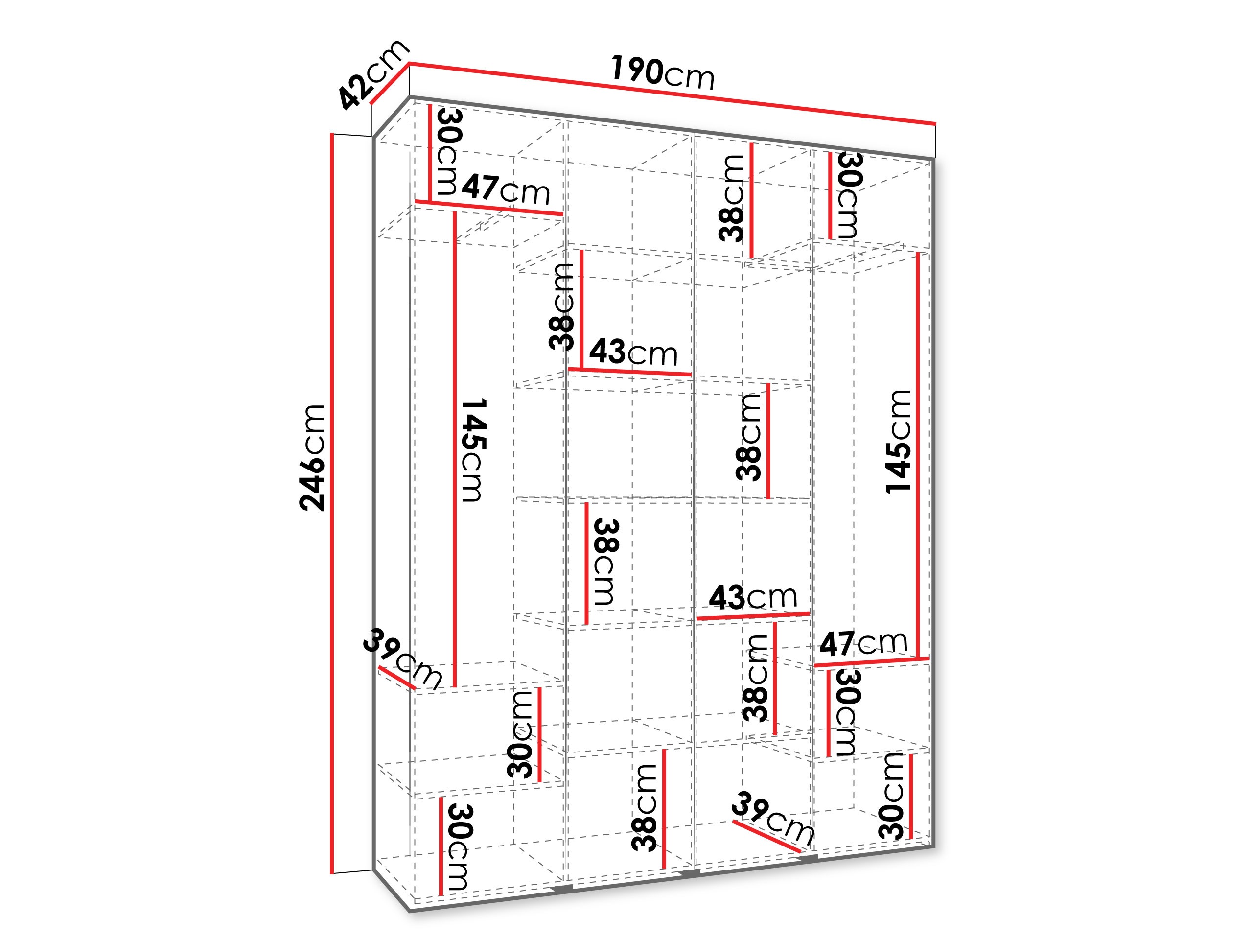 Skapis Hartford 554 (Balts)