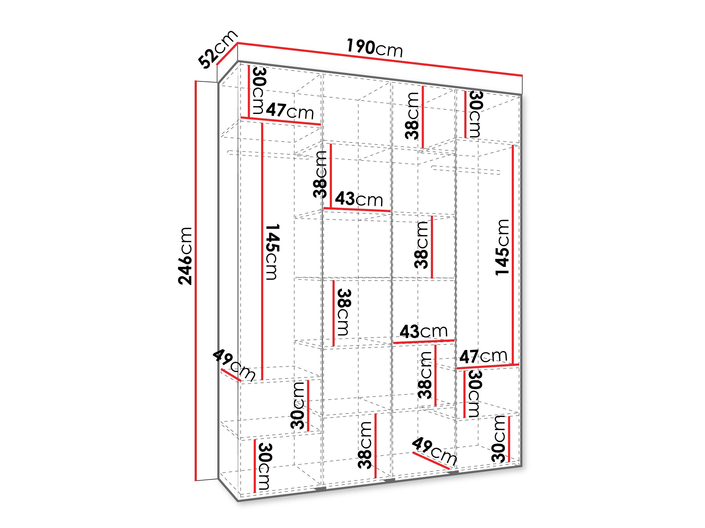 Skapis Hartford 554 (Balts)