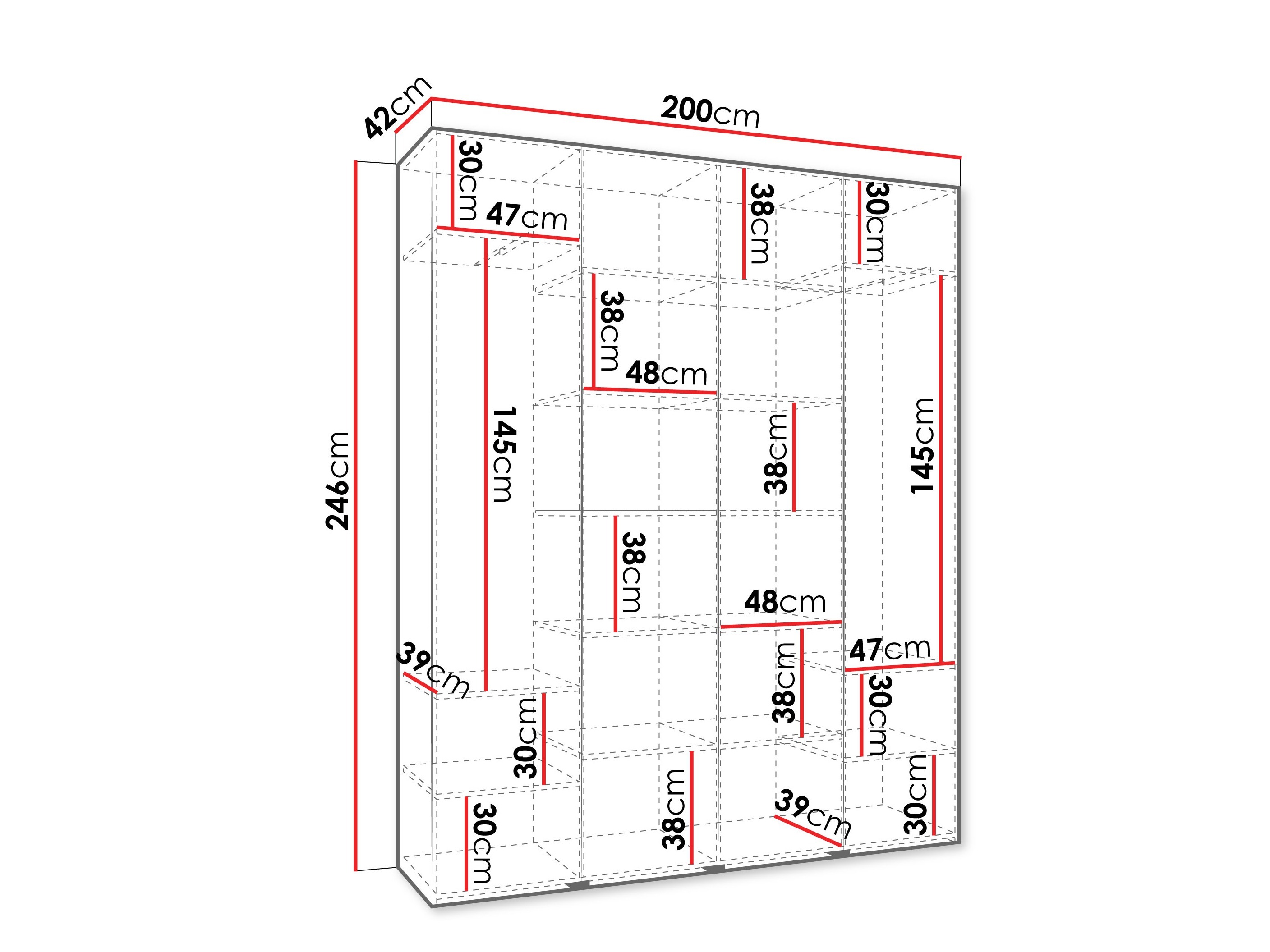 Skapis Hartford 554 (Balts)