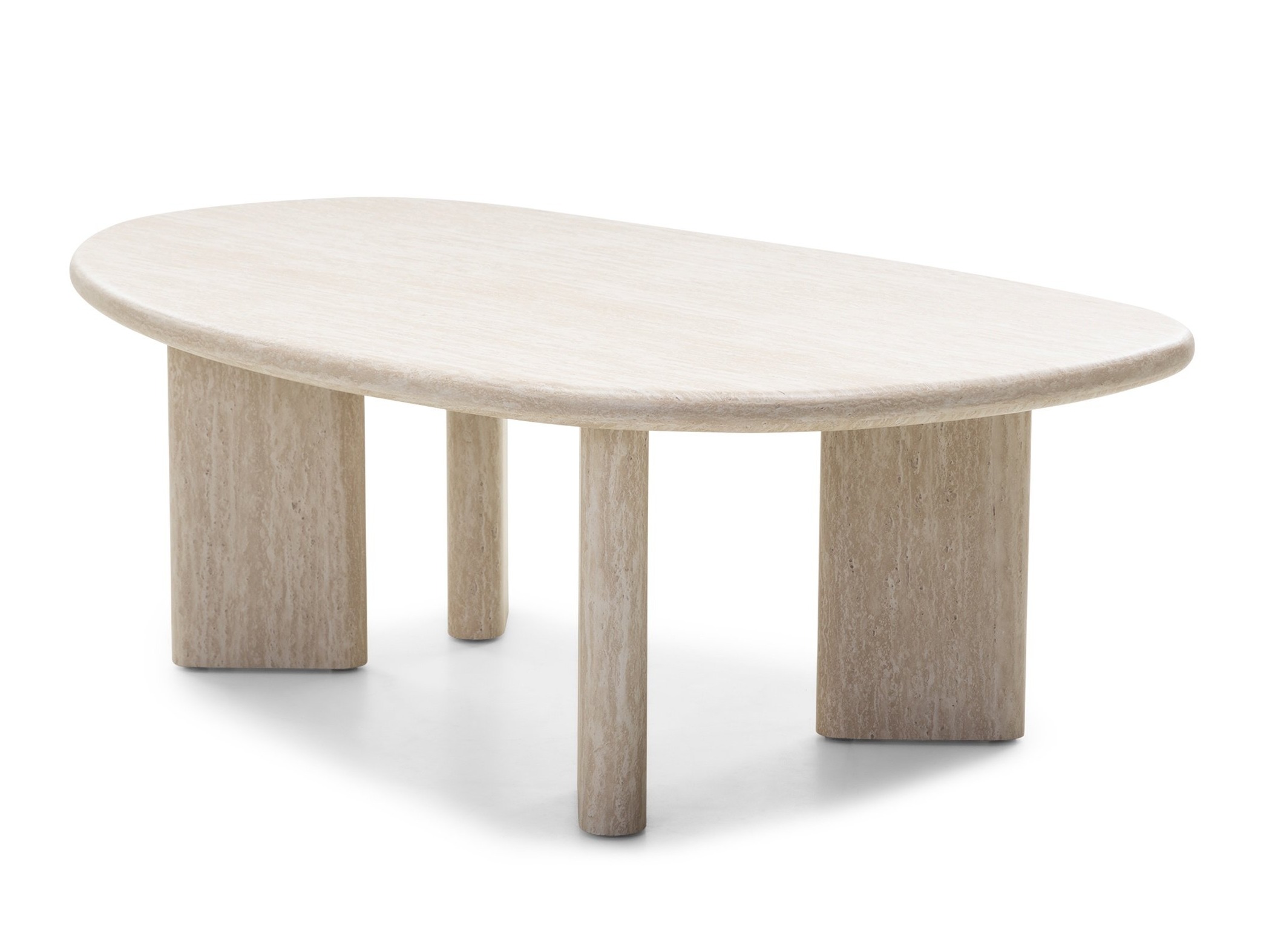 Žurnālu galdiņš Burleson 476 (Gaišs Travertine)