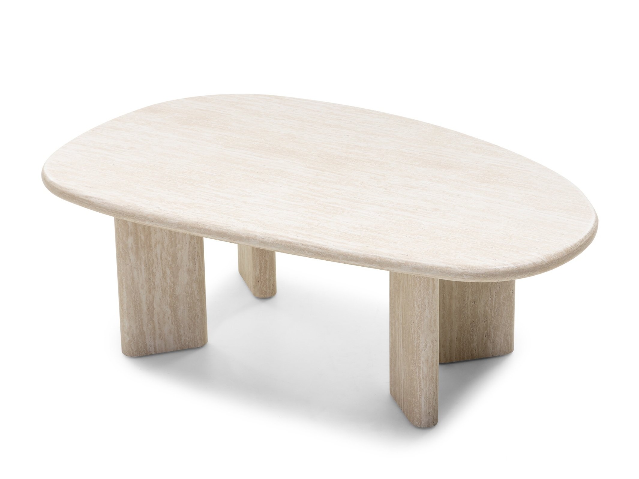Žurnālu galdiņš Burleson 476 (Gaišs Travertine)