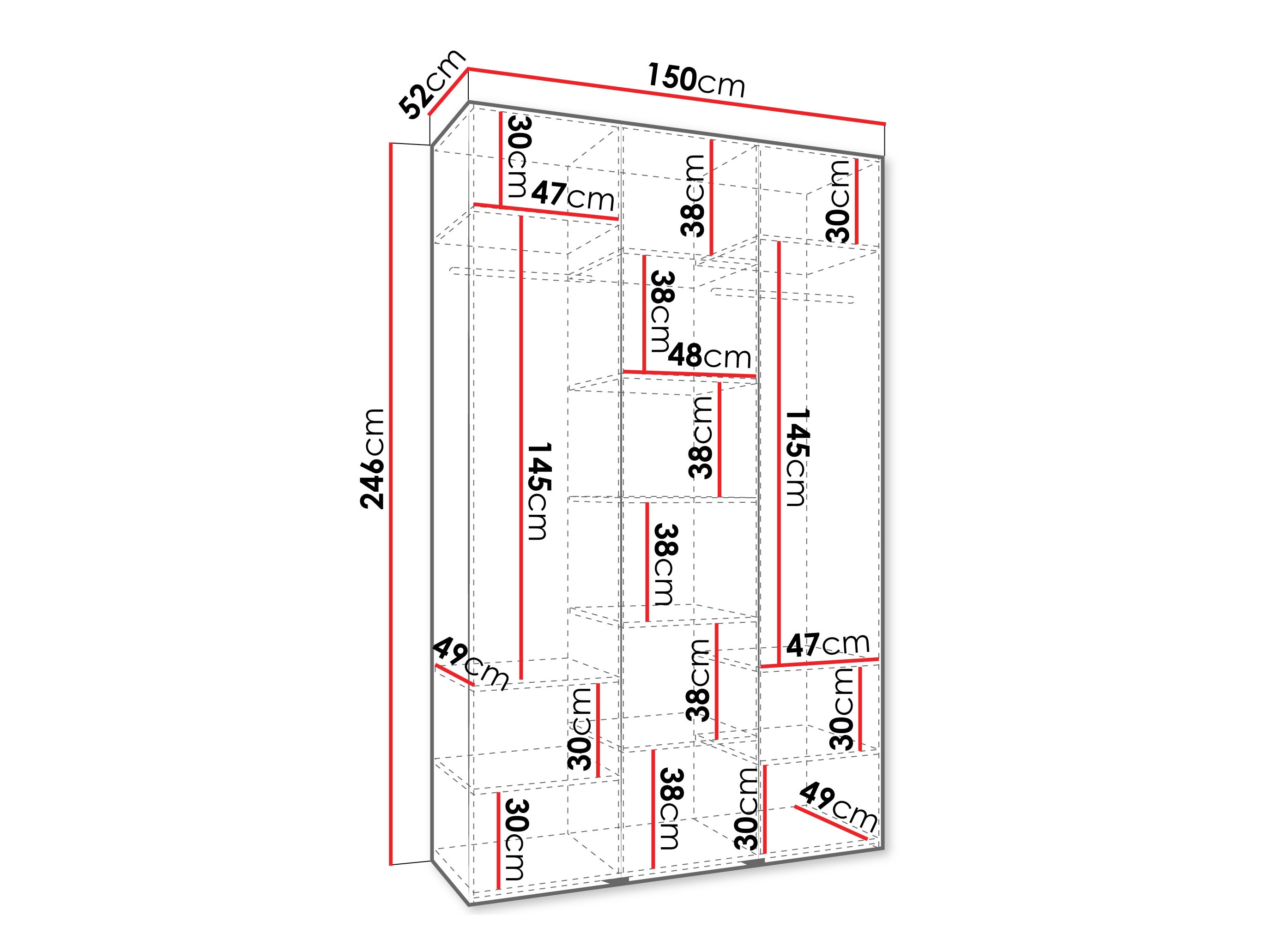 Skapis Hartford 563 (Balts)
