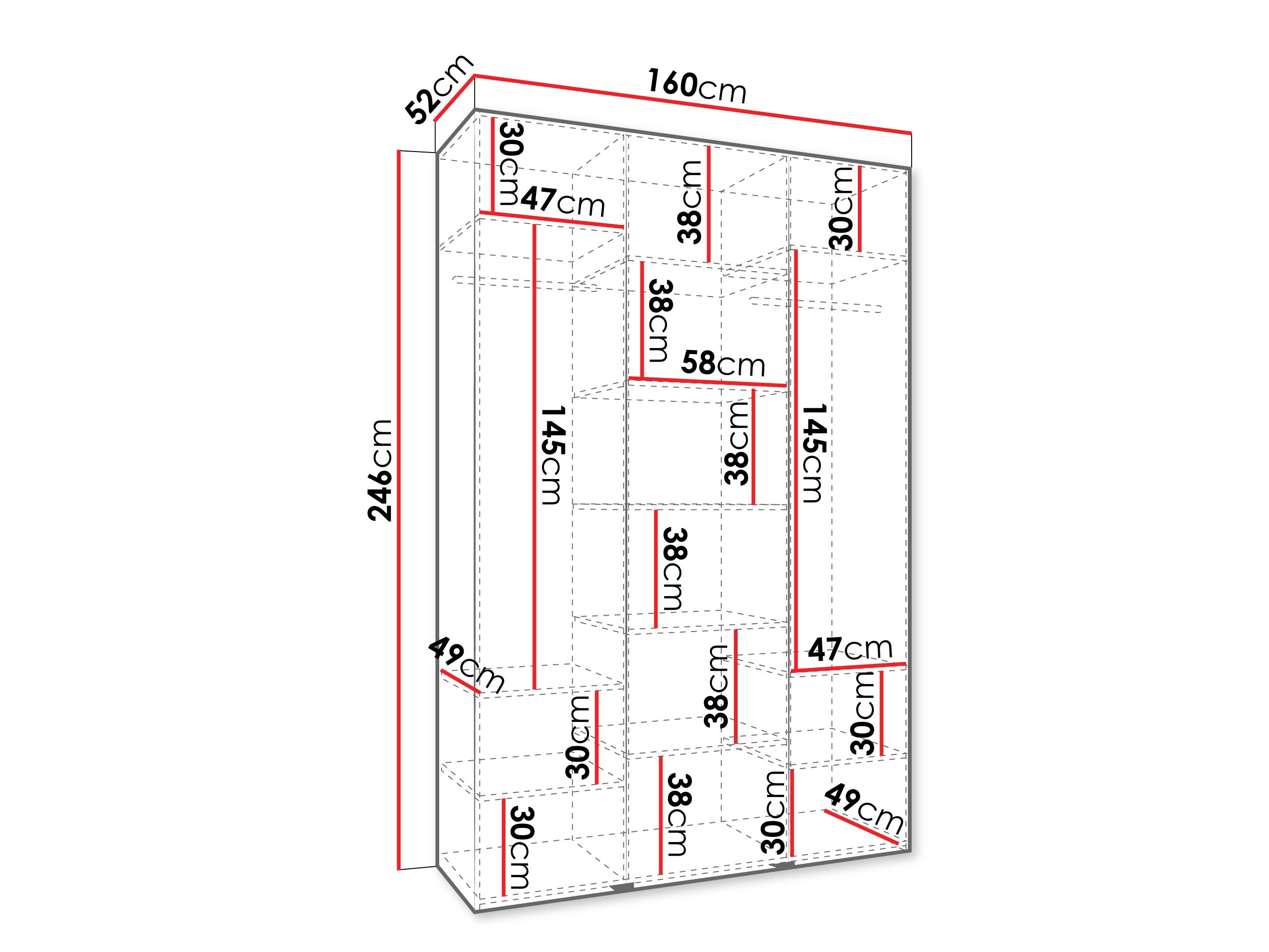 Skapis Hartford 563 (Balts)