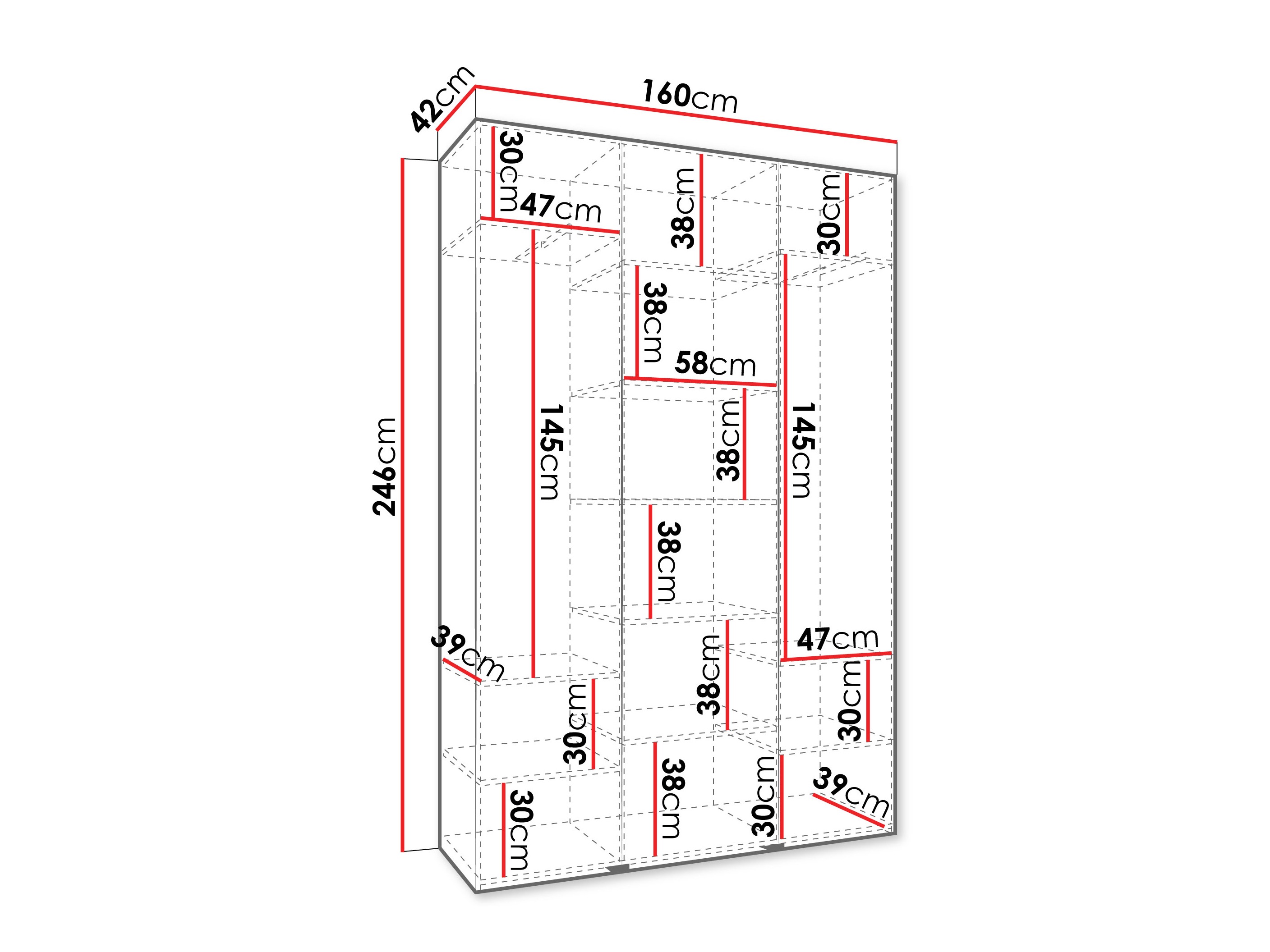 Skapis Hartford 563 (Balts)