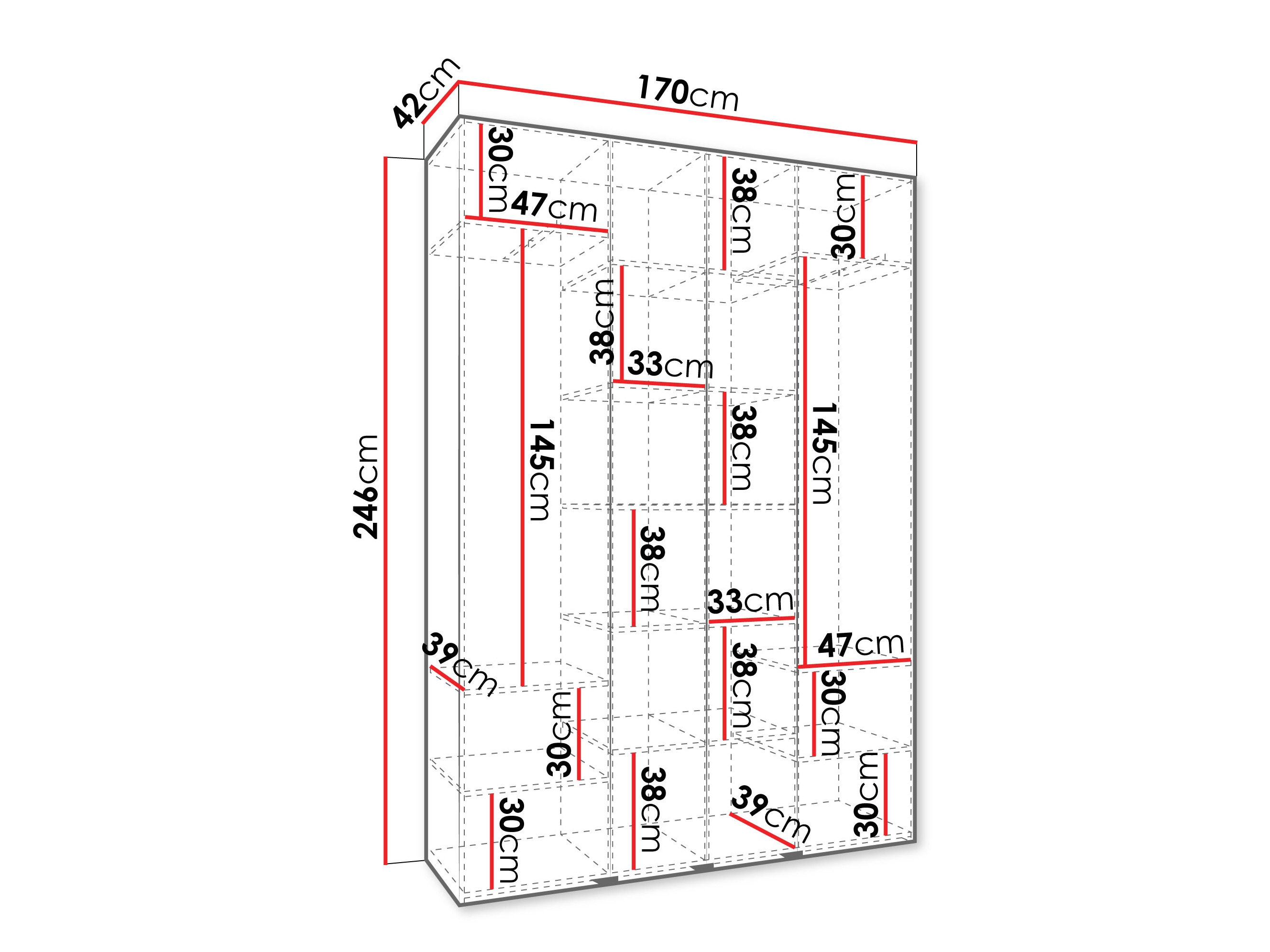 Skapis Hartford 564 (Balts)