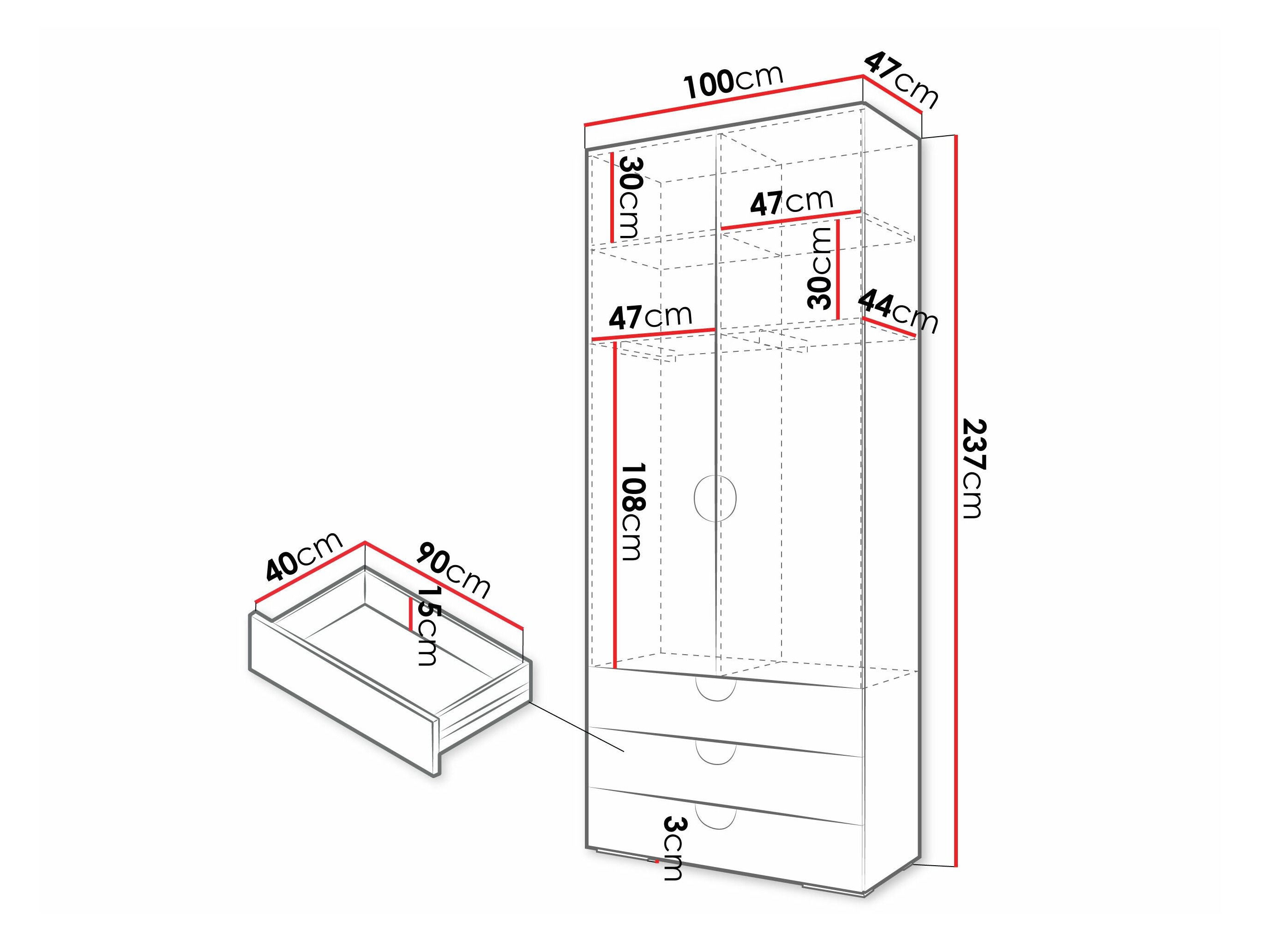 Skapis Hartford 565 (Balts)