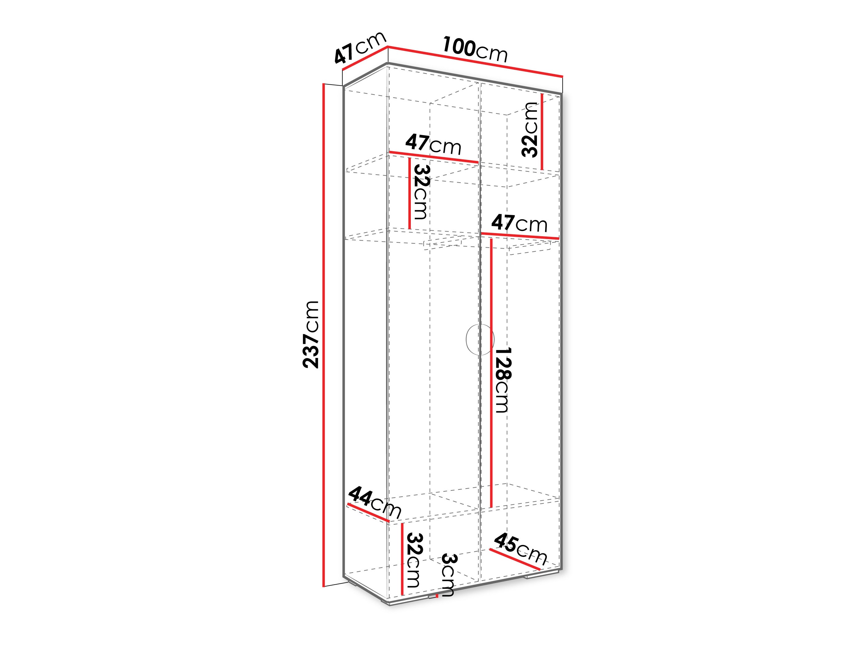 Skapis Hartford 566 (Balts)