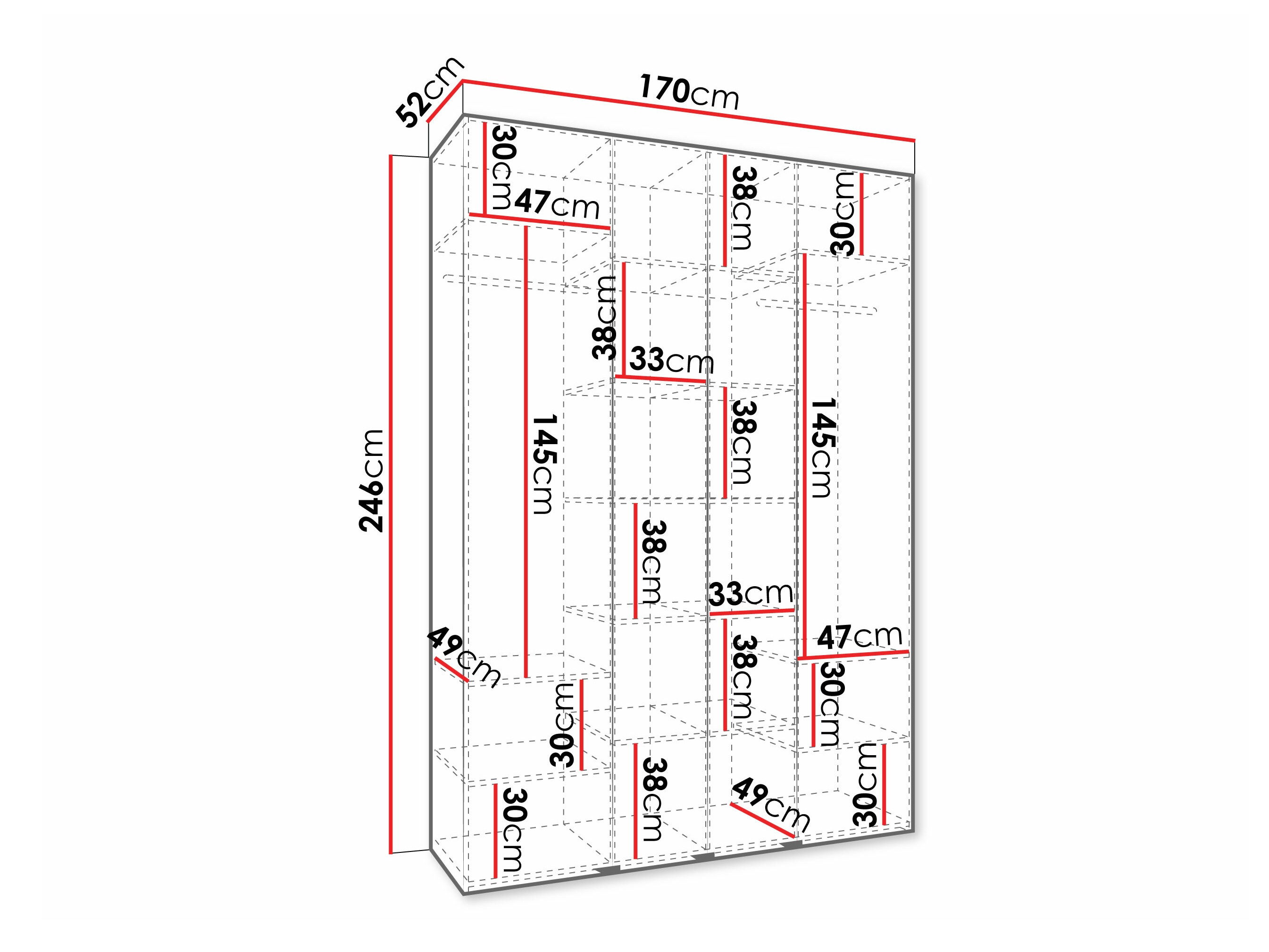 Skapis Hartford 570 (Balts)