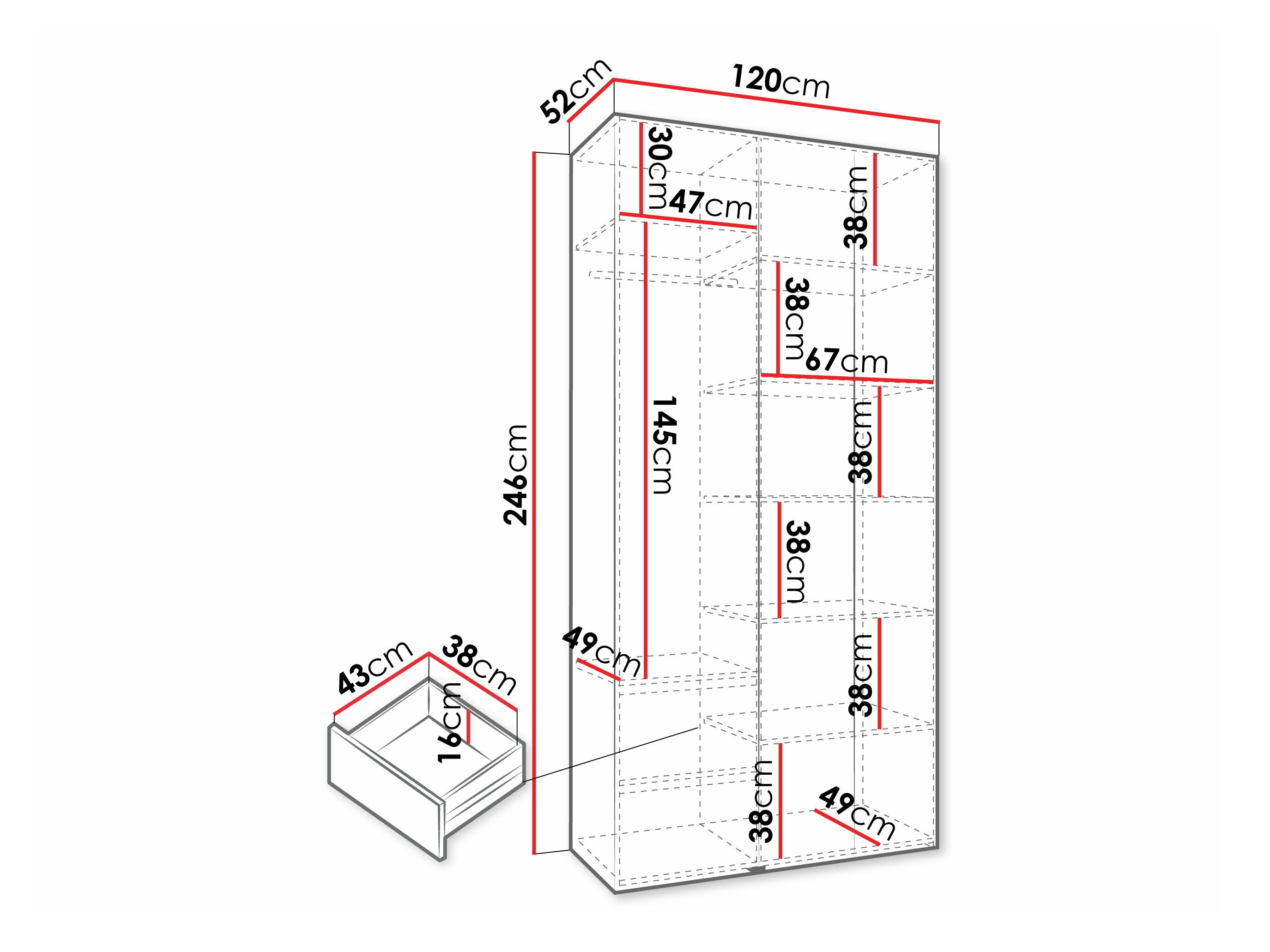 Skapis Hartford 571 (Balts)