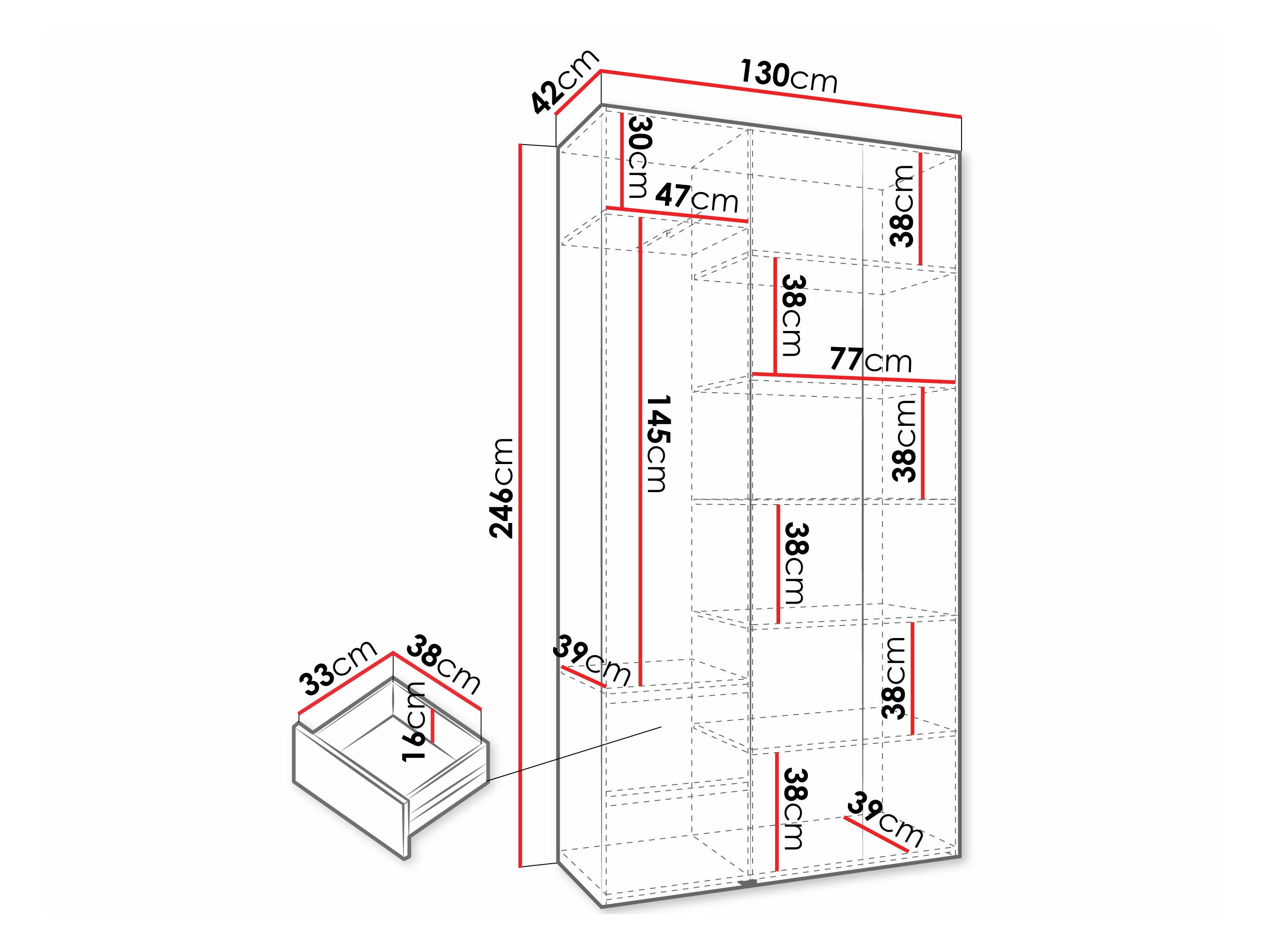 Skapis Hartford 571 (Balts)
