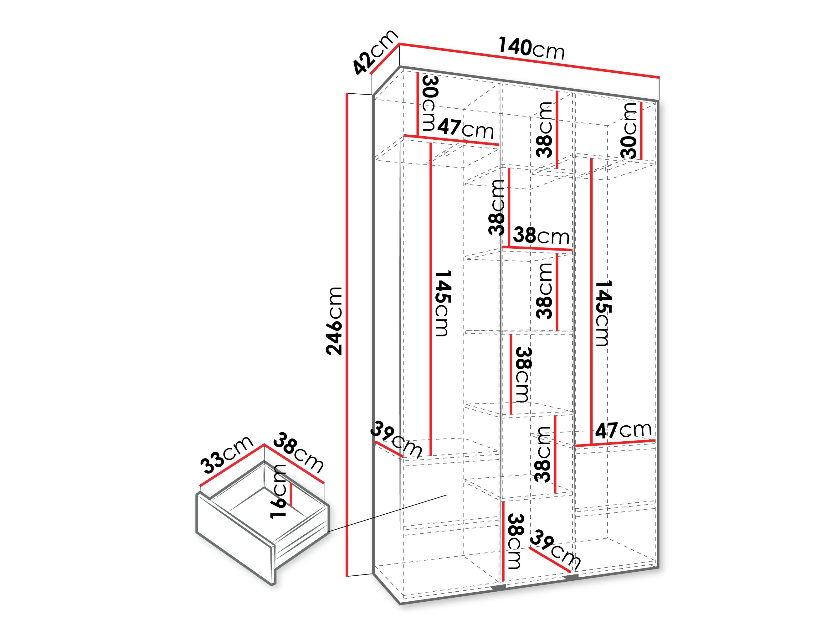 Skapis Hartford 571 (Balts)