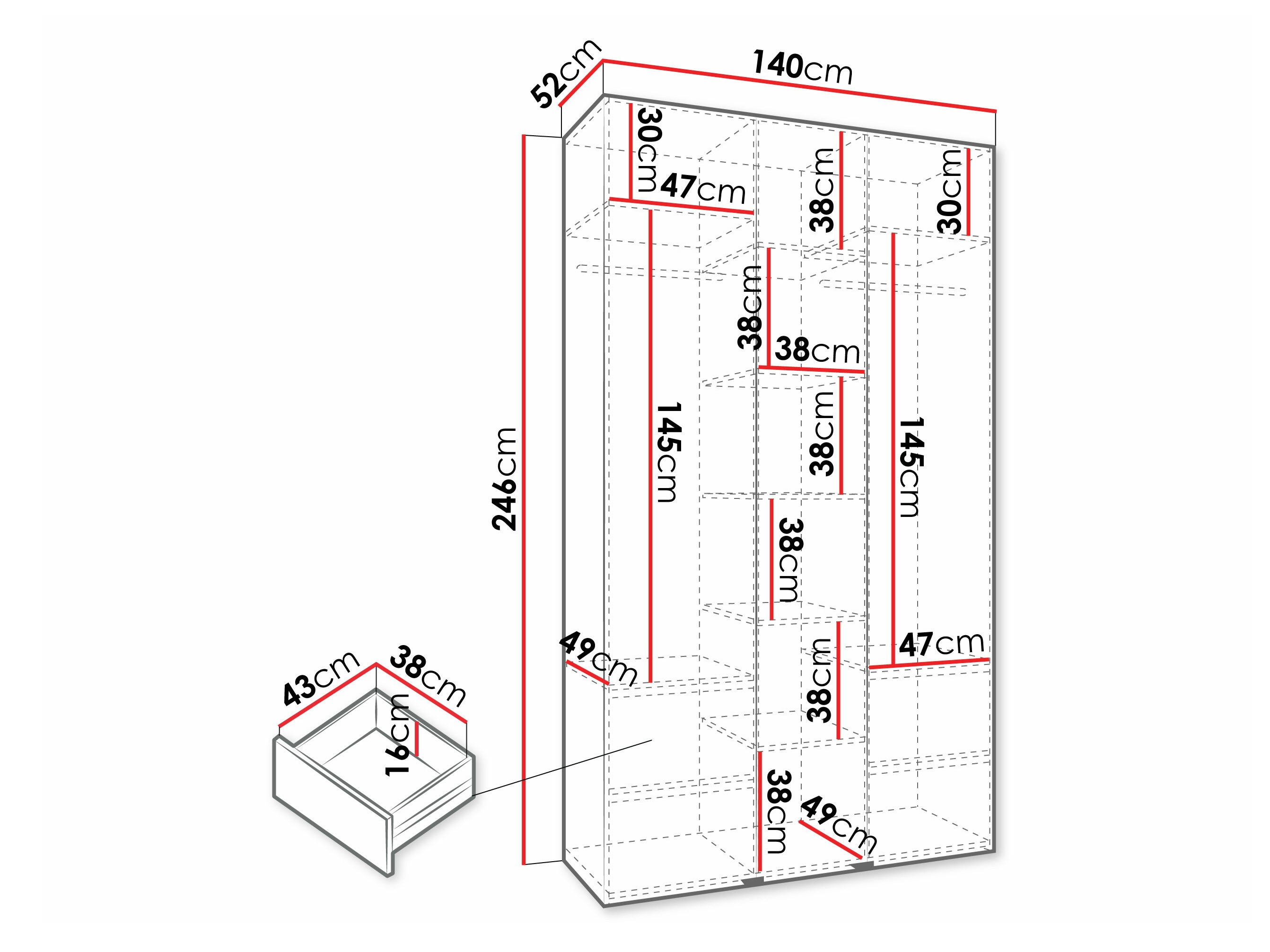 Skapis Hartford 571 (Balts)