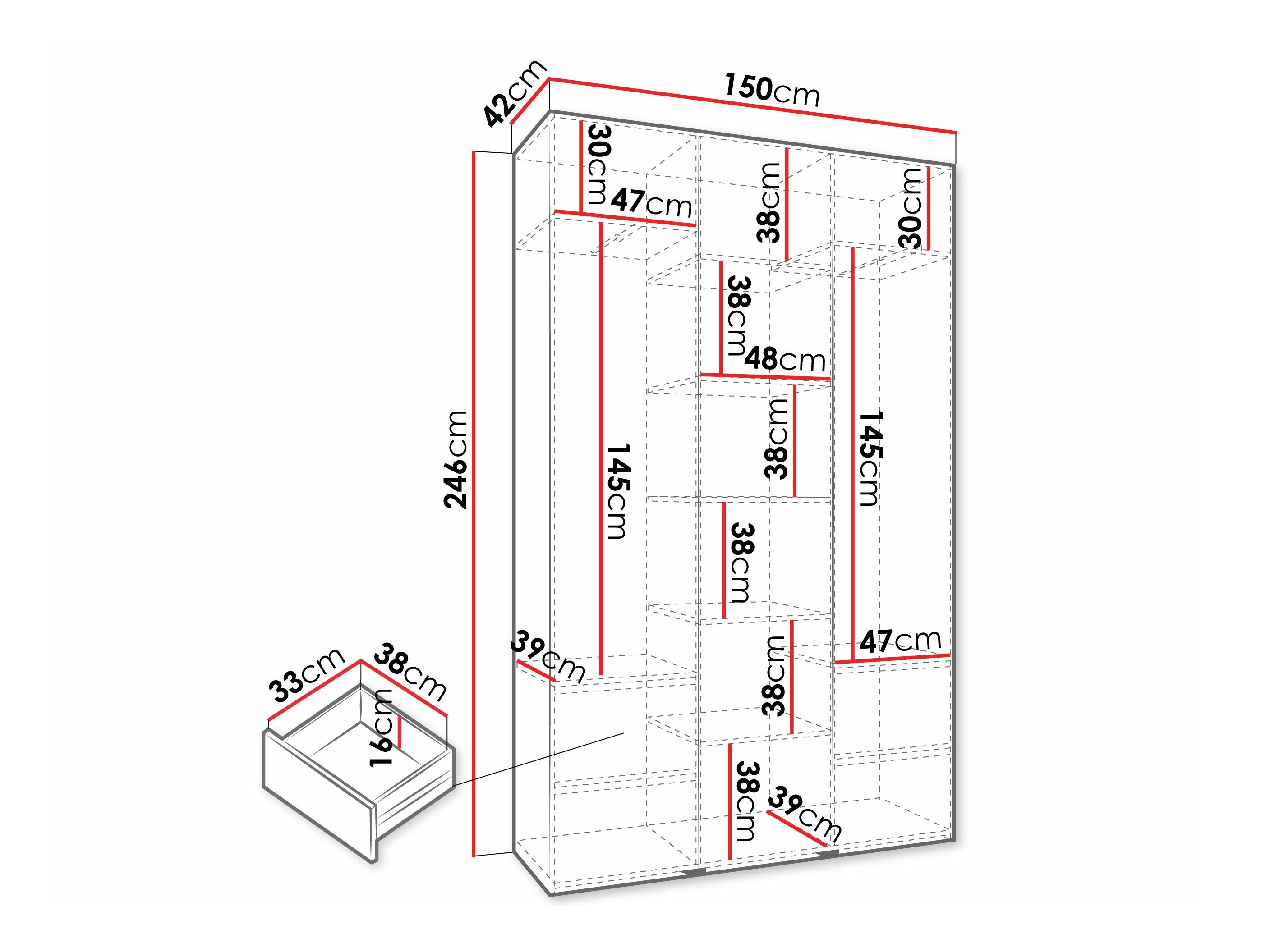 Skapis Hartford 571 (Balts)