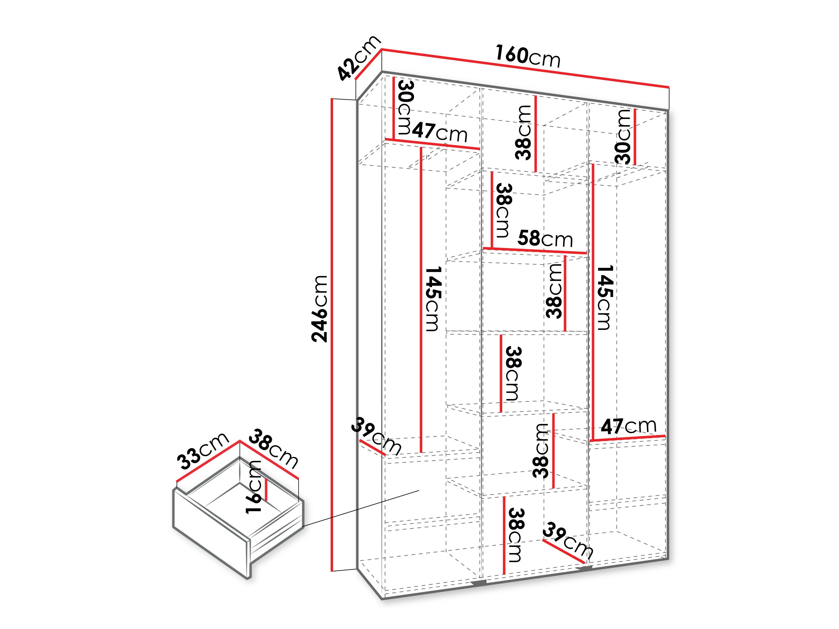 Skapis Hartford 571 (Balts)