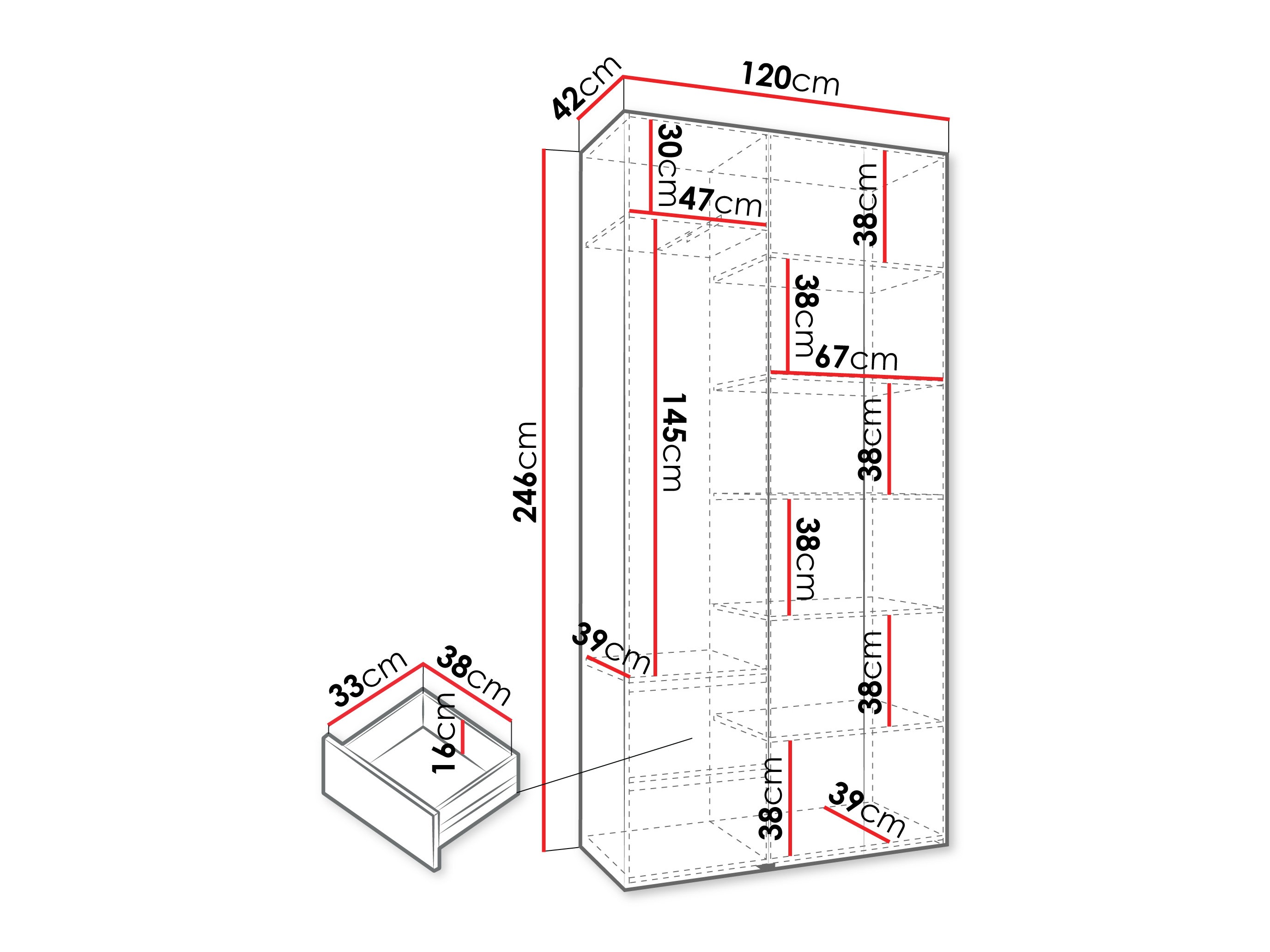 Skapis Hartford 571 (Balts)