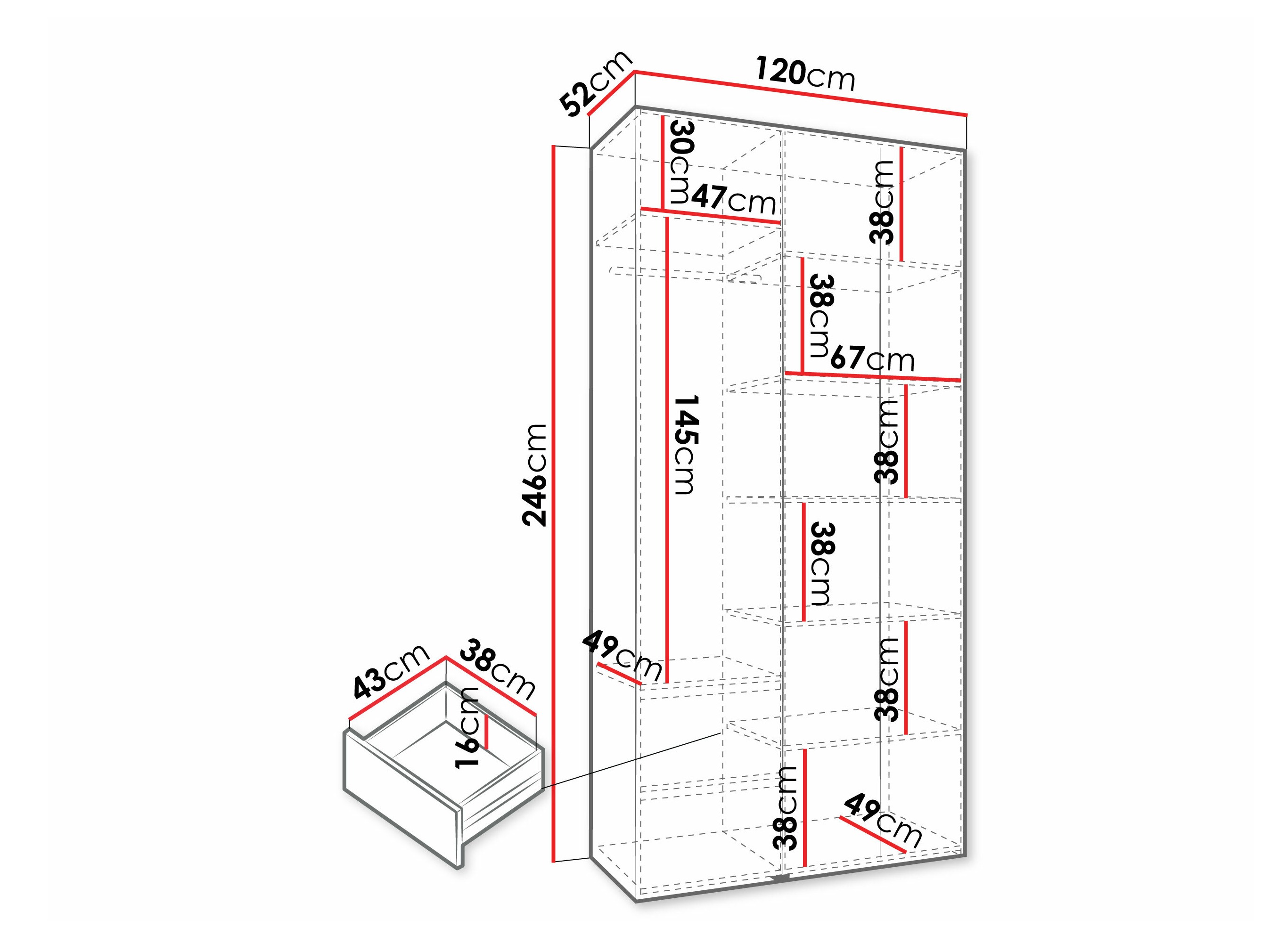 Skapis Hartford 571 (Balts)