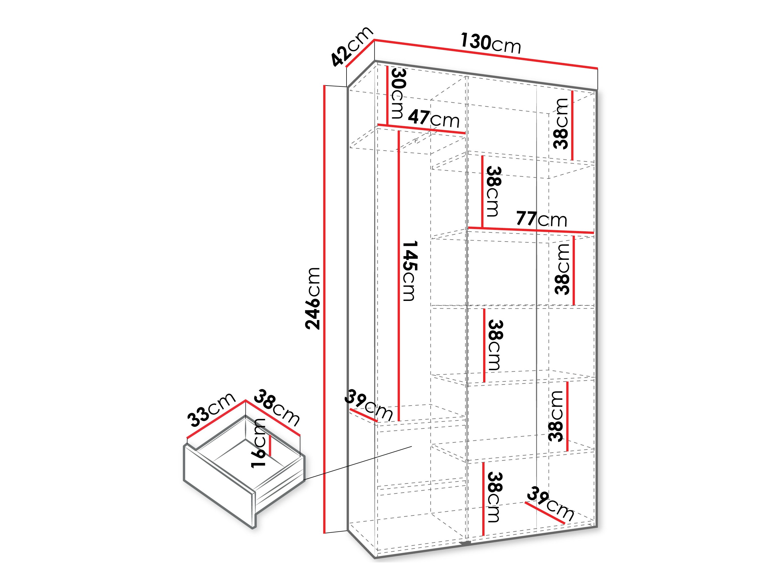 Skapis Hartford 571 (Balts)
