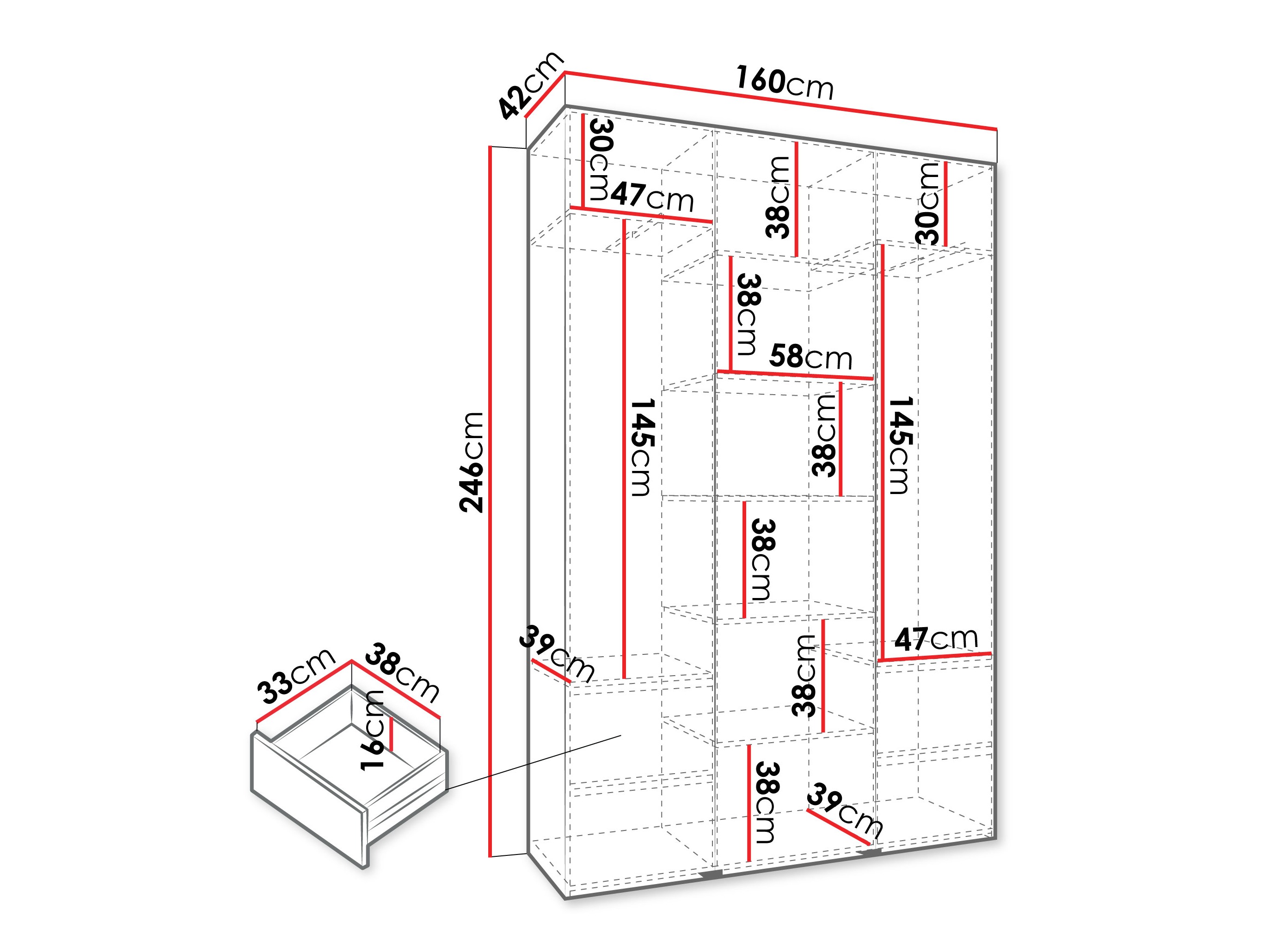 Skapis Hartford 571 (Balts)