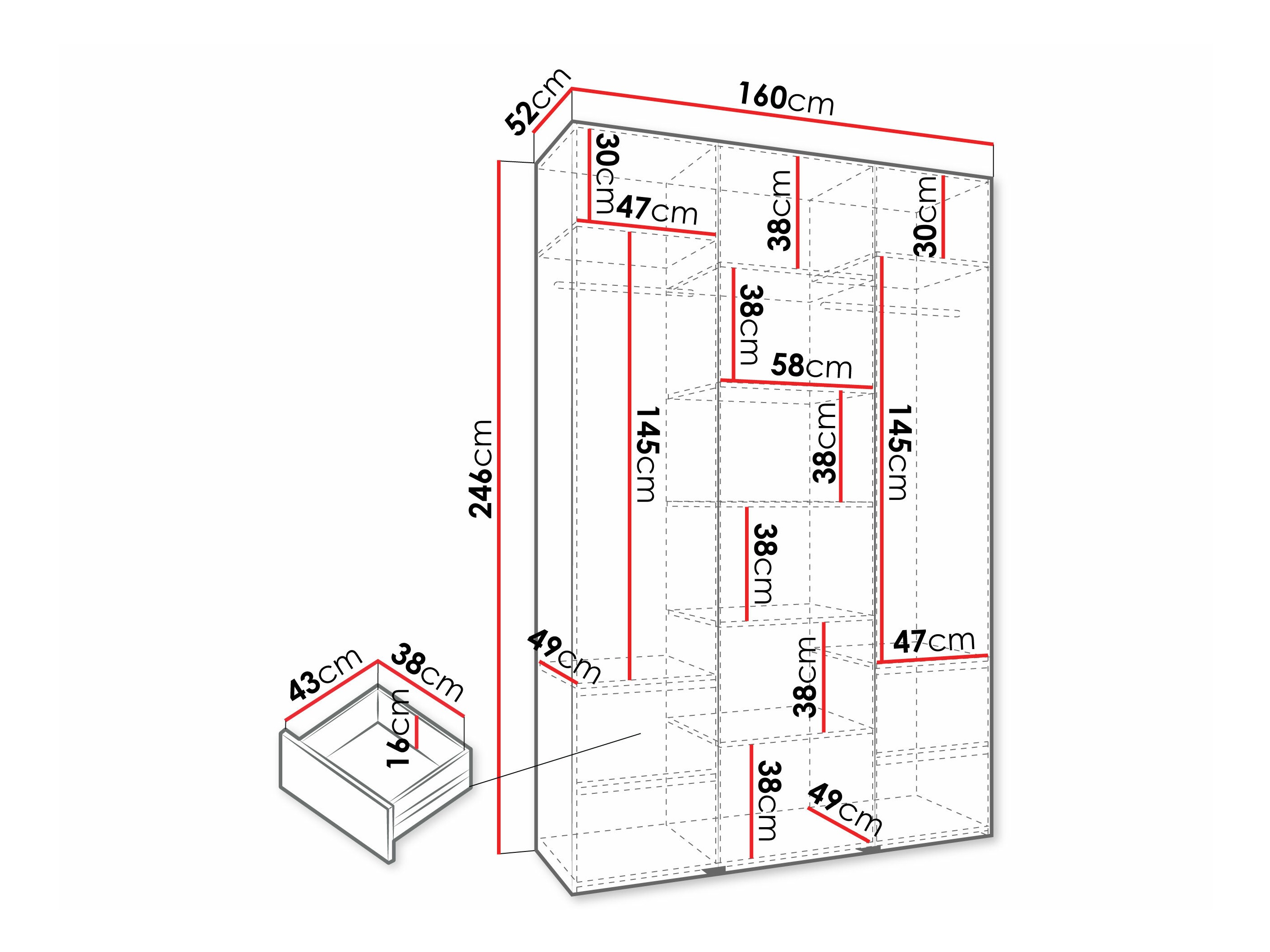 Skapis Hartford 571 (Balts)