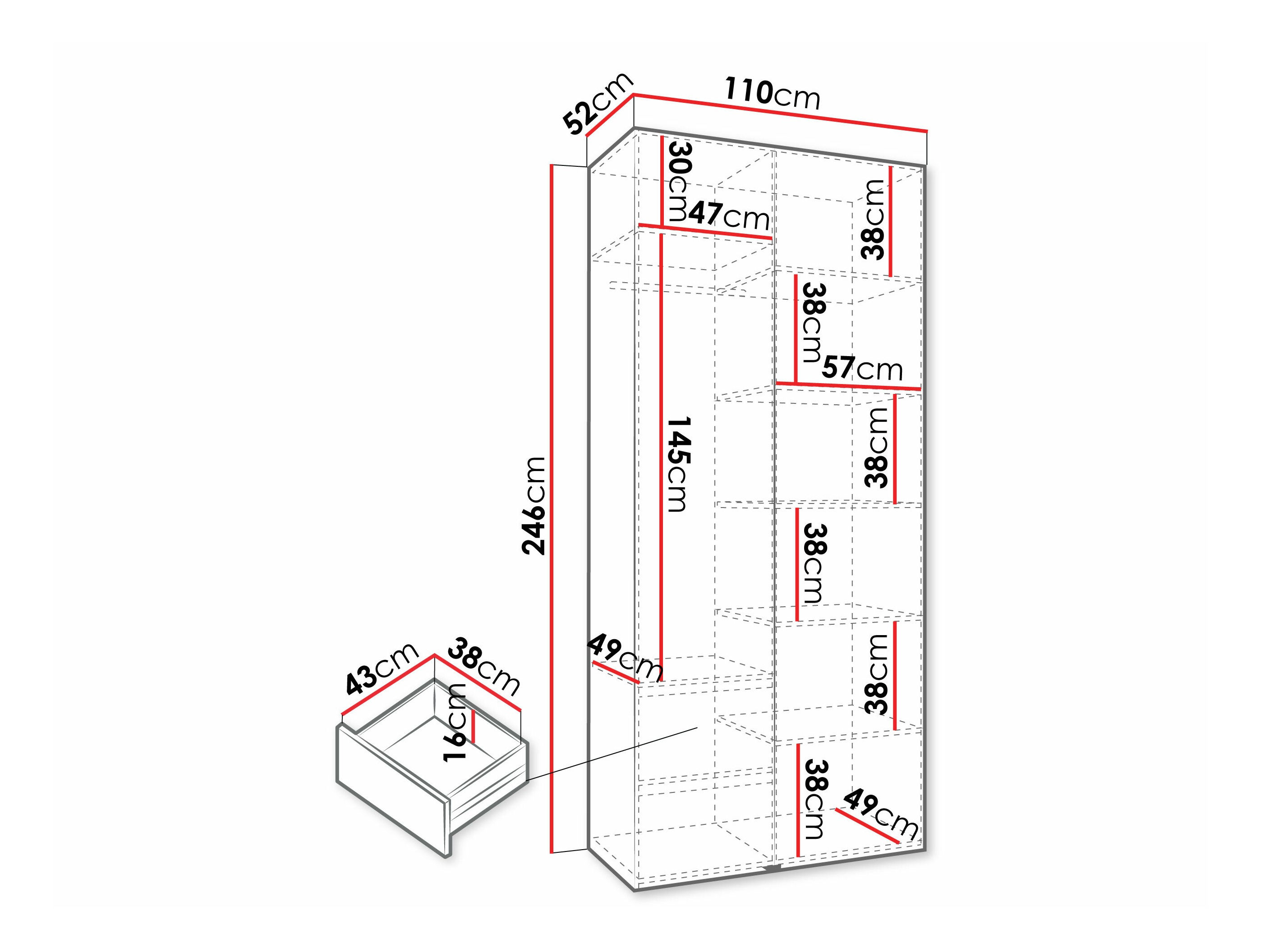 Skapis Hartford 572 (Balts)