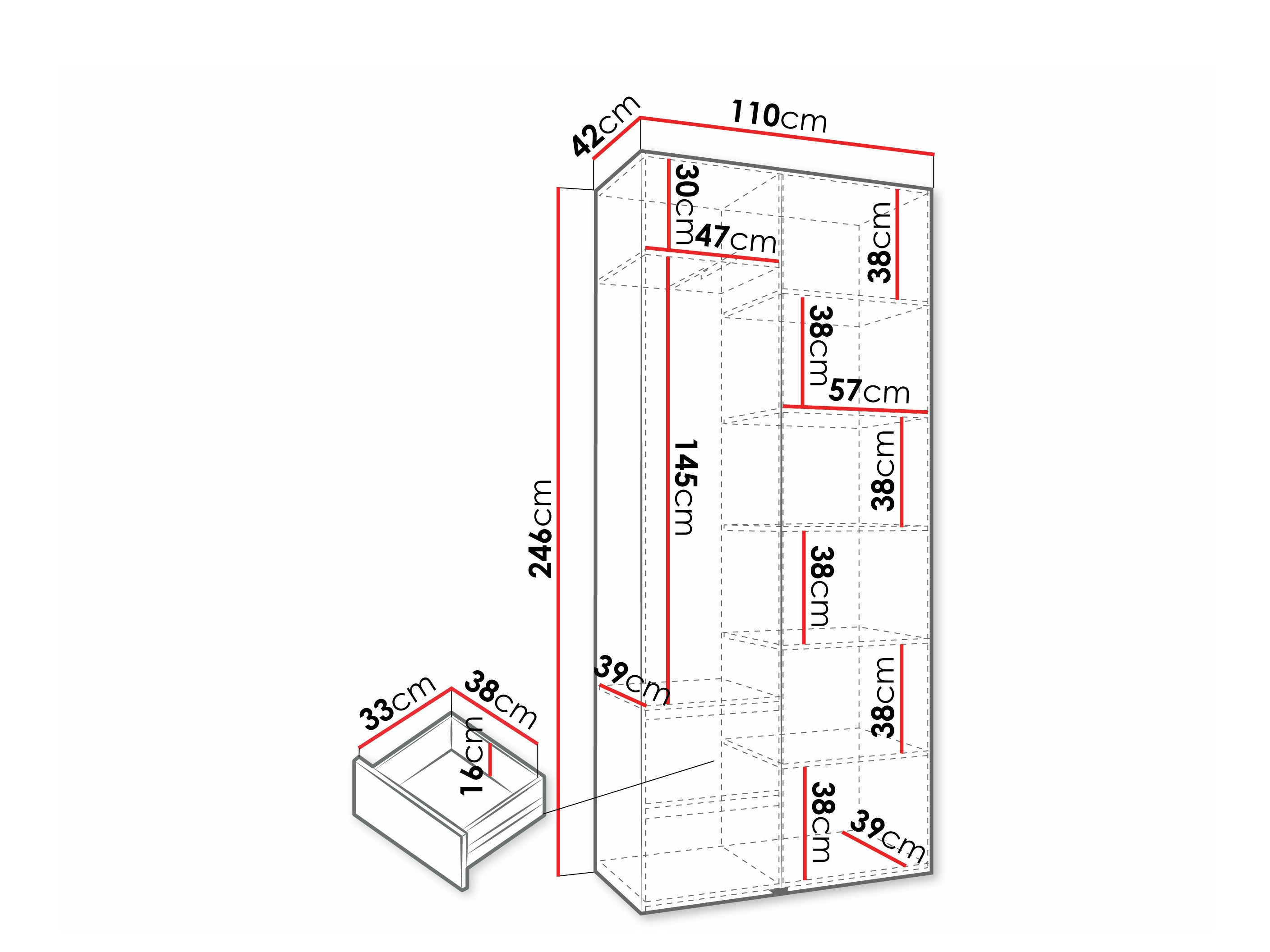 Skapis Hartford 572 (Balts)