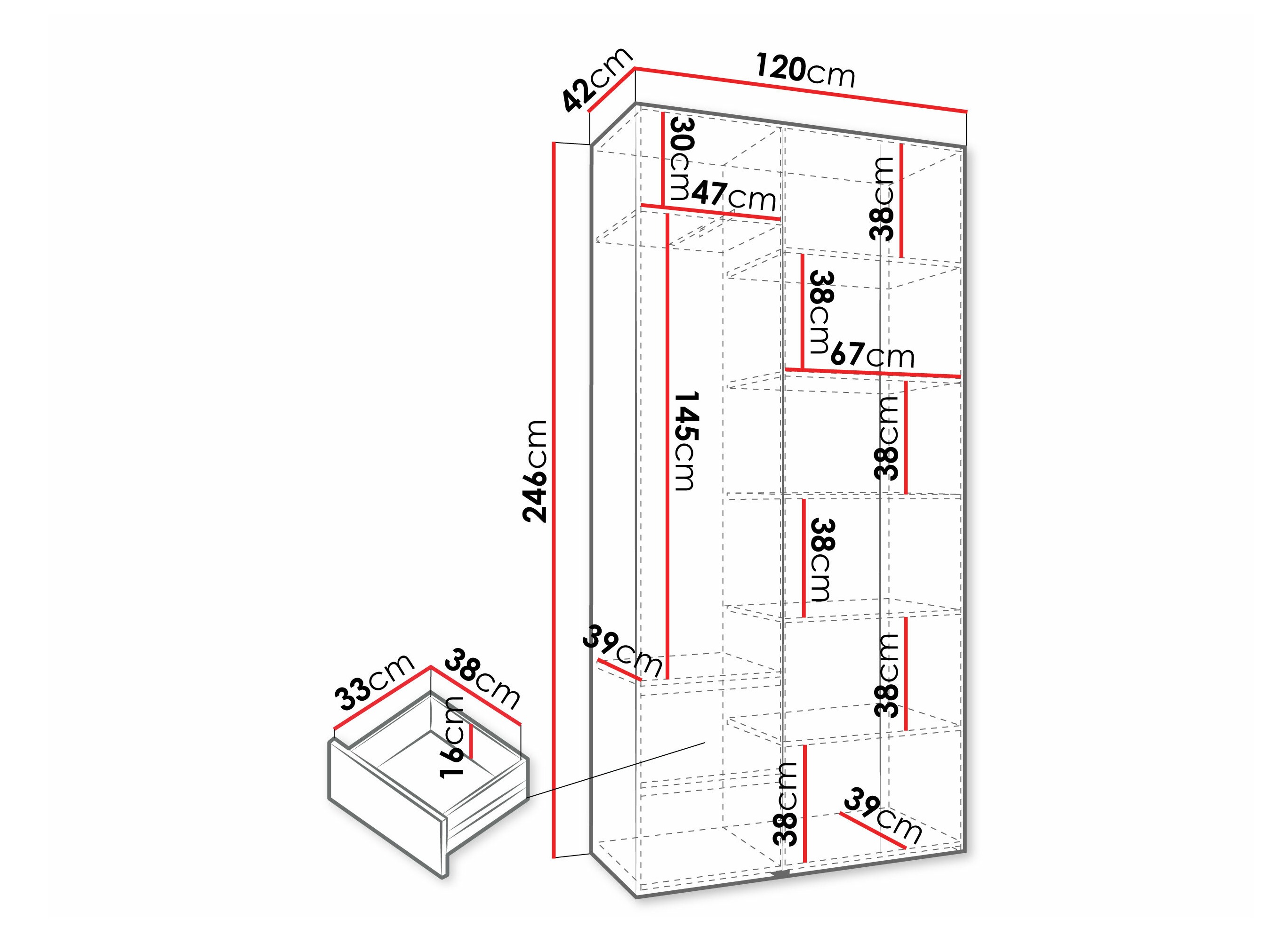 Skapis Hartford 573 (Balts)