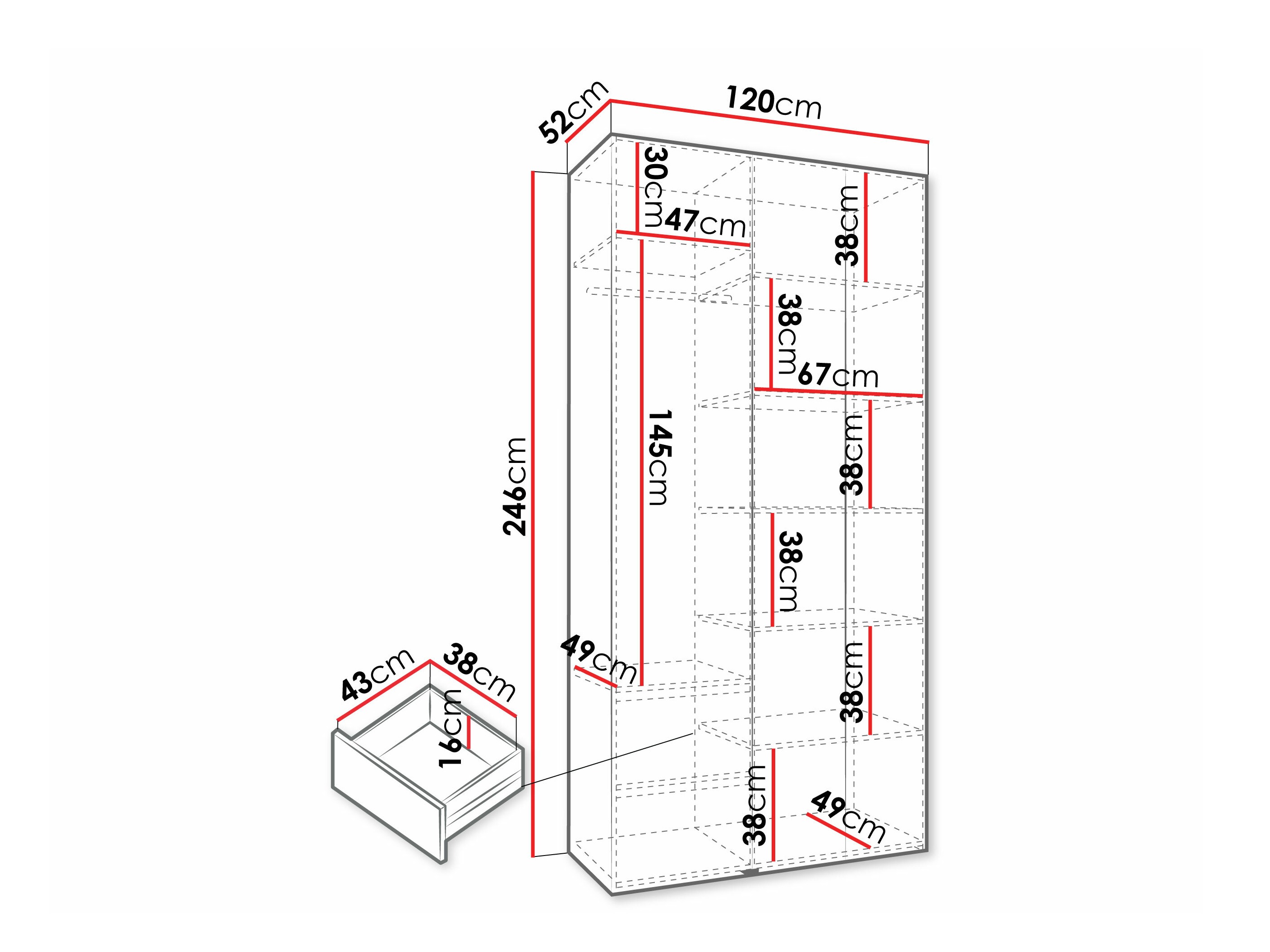 Skapis Hartford 573 (Balts)