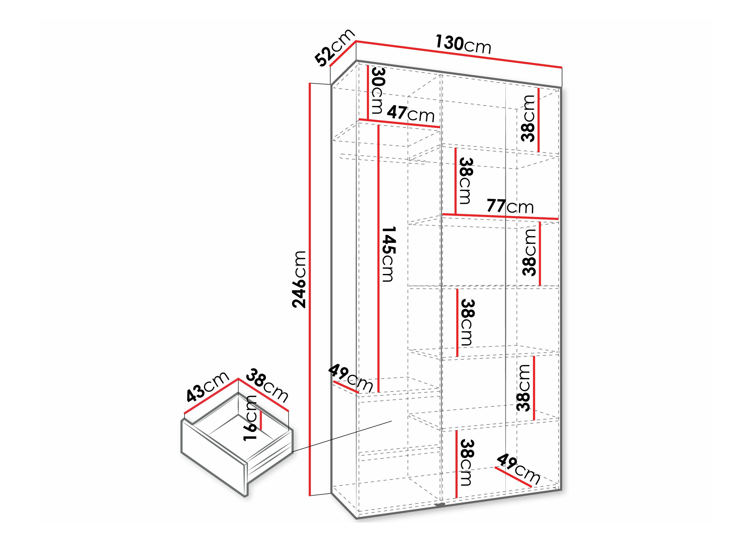 Skapis Hartford 573 (Balts)