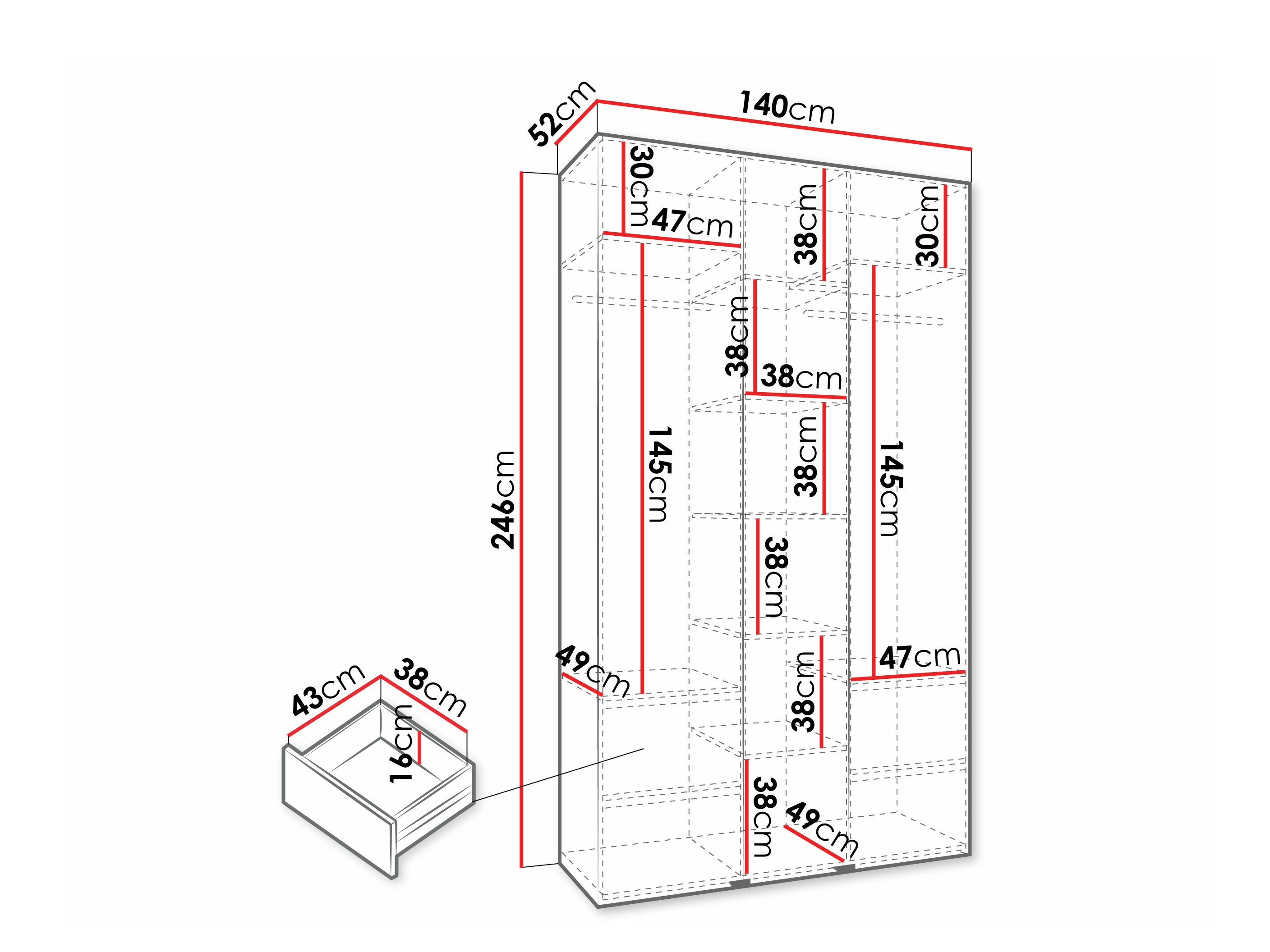 Skapis Hartford 573 (Balts)